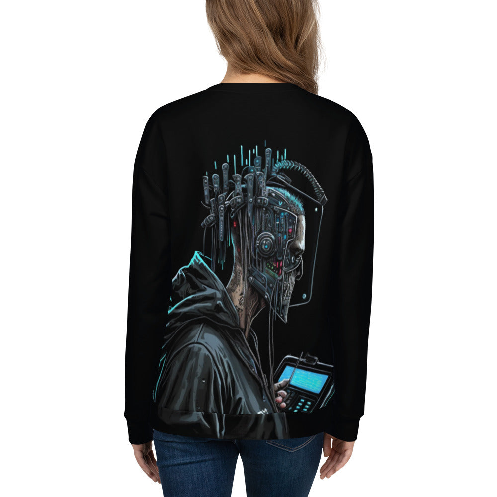 Cyberware assassin v6 - Unisex Sweatshirt ( Back Print ) by DarkByteGear