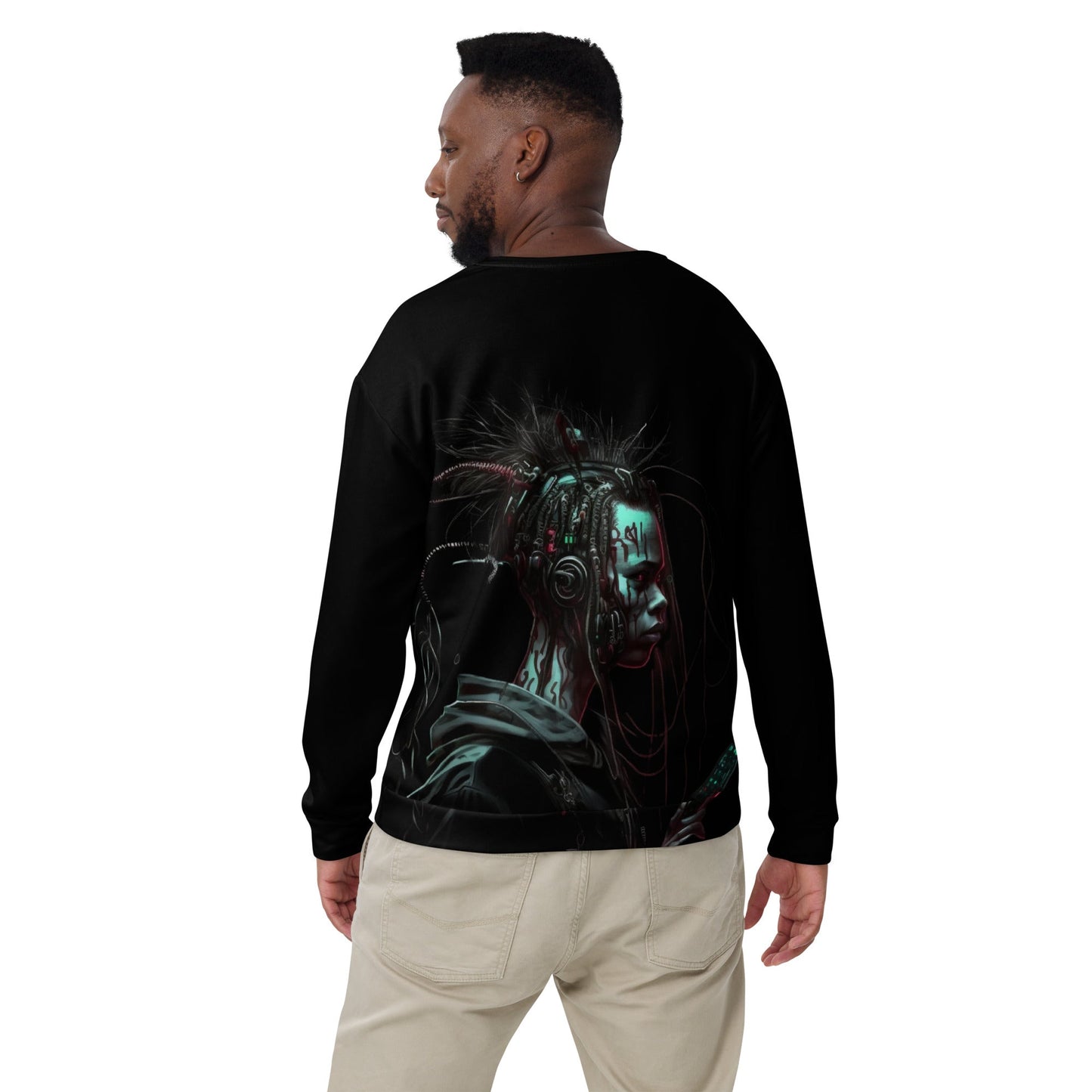 Cyberware assassin v7- Unisex Sweatshirt ( Back Print ) by DarkByteGear
