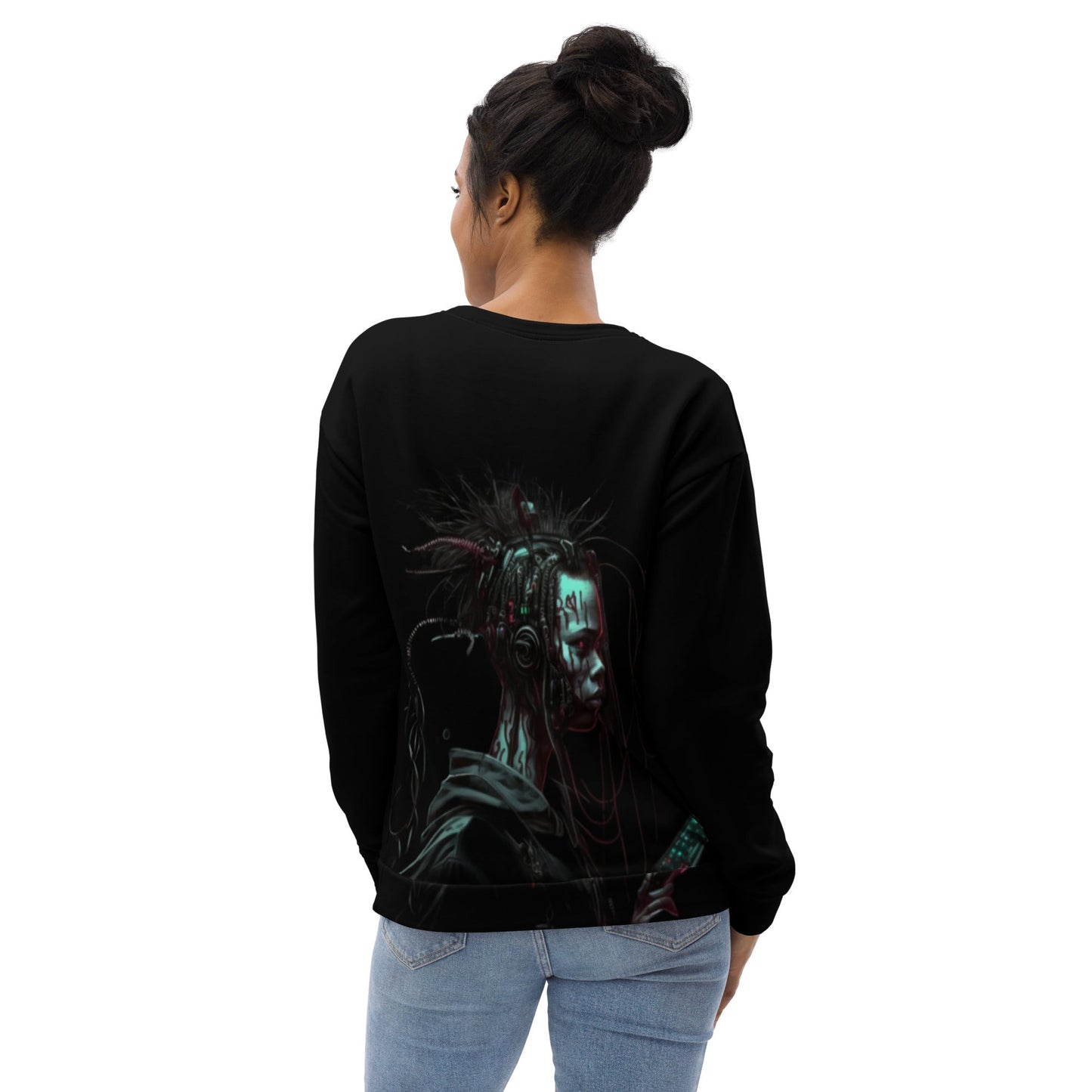 Cyberware assassin v7- Unisex Sweatshirt ( Back Print ) by DarkByteGear