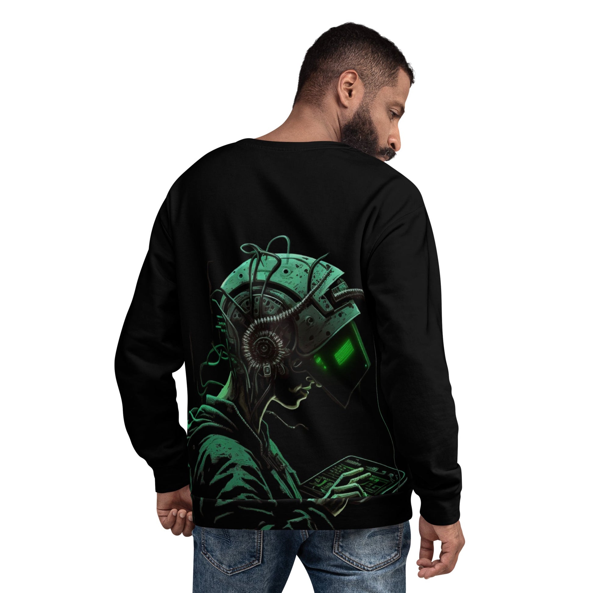 Cyberware assassin v8 - Unisex Sweatshirt ( Back Print ) by DarkByteGear