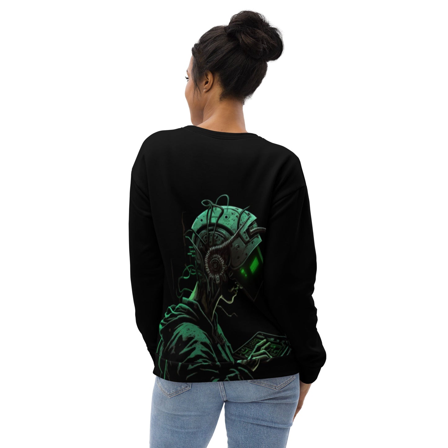 Cyberware assassin v8 - Unisex Sweatshirt ( Back Print ) by DarkByteGear