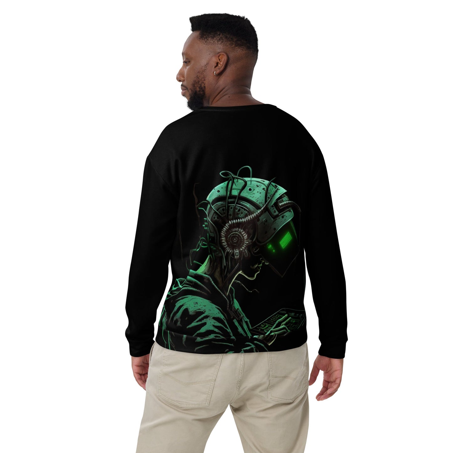 Cyberware assassin v8 - Unisex Sweatshirt ( Back Print ) by DarkByteGear
