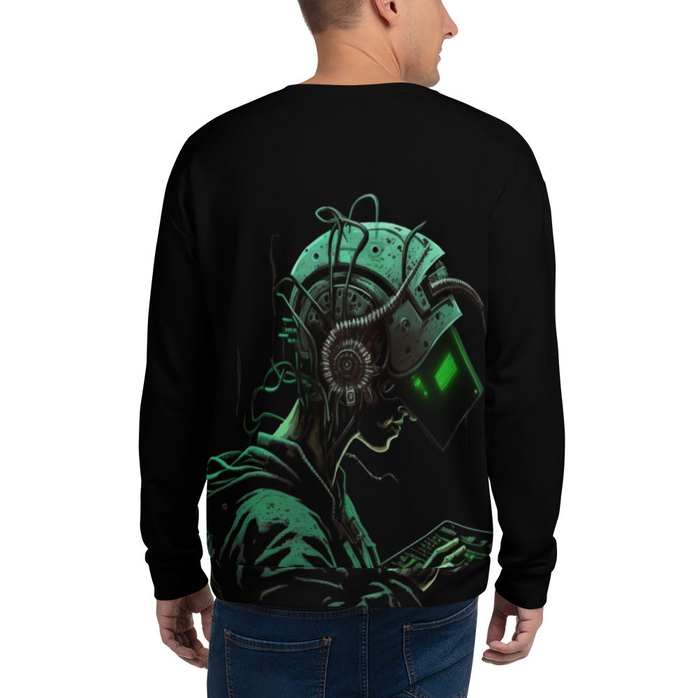 Cyberware assassin v8 - Unisex Sweatshirt ( Back Print ) by DarkByteGear