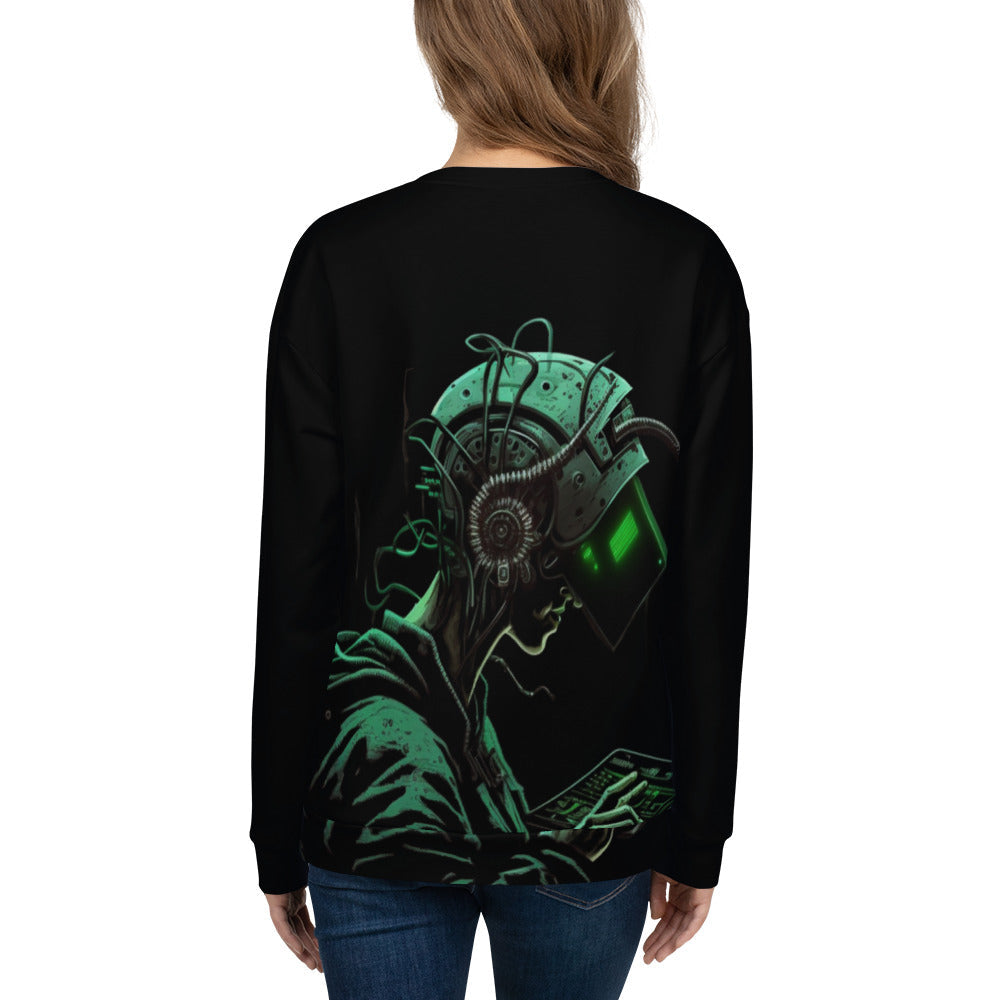 Cyberware assassin v8 - Unisex Sweatshirt ( Back Print ) by DarkByteGear