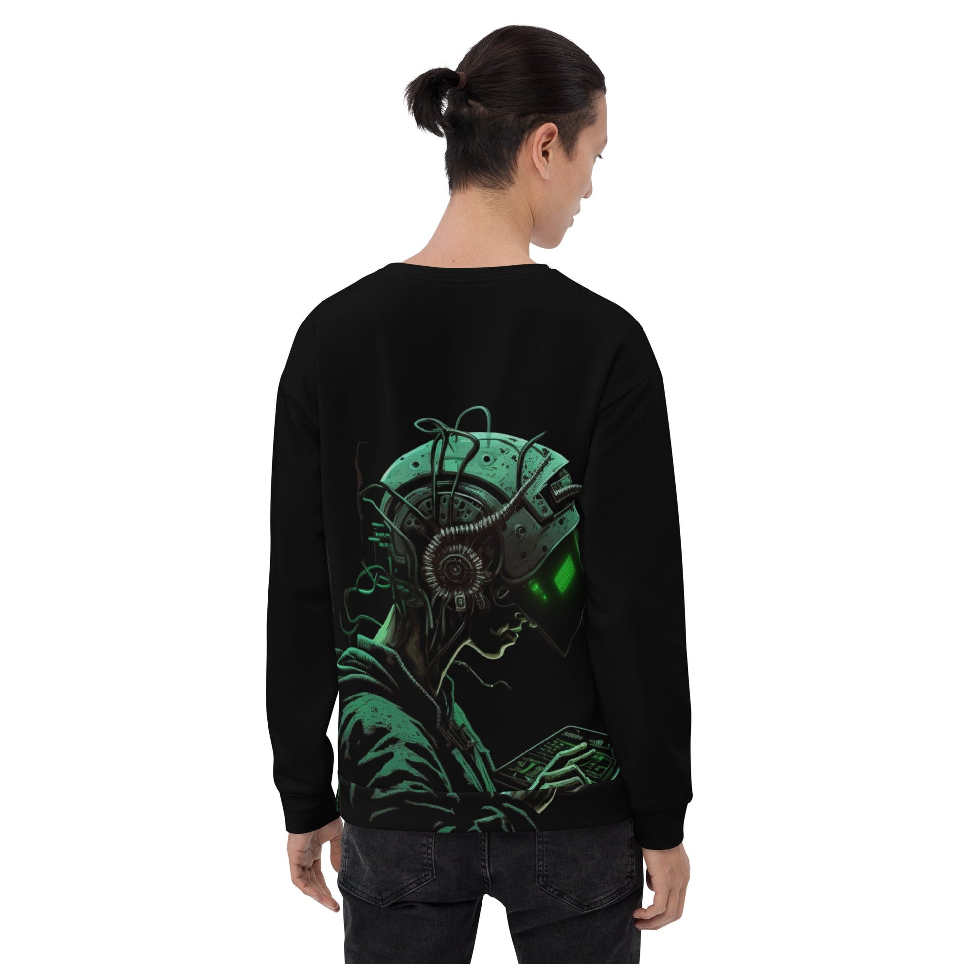 Cyberware assassin v8 - Unisex Sweatshirt ( Back Print ) by DarkByteGear