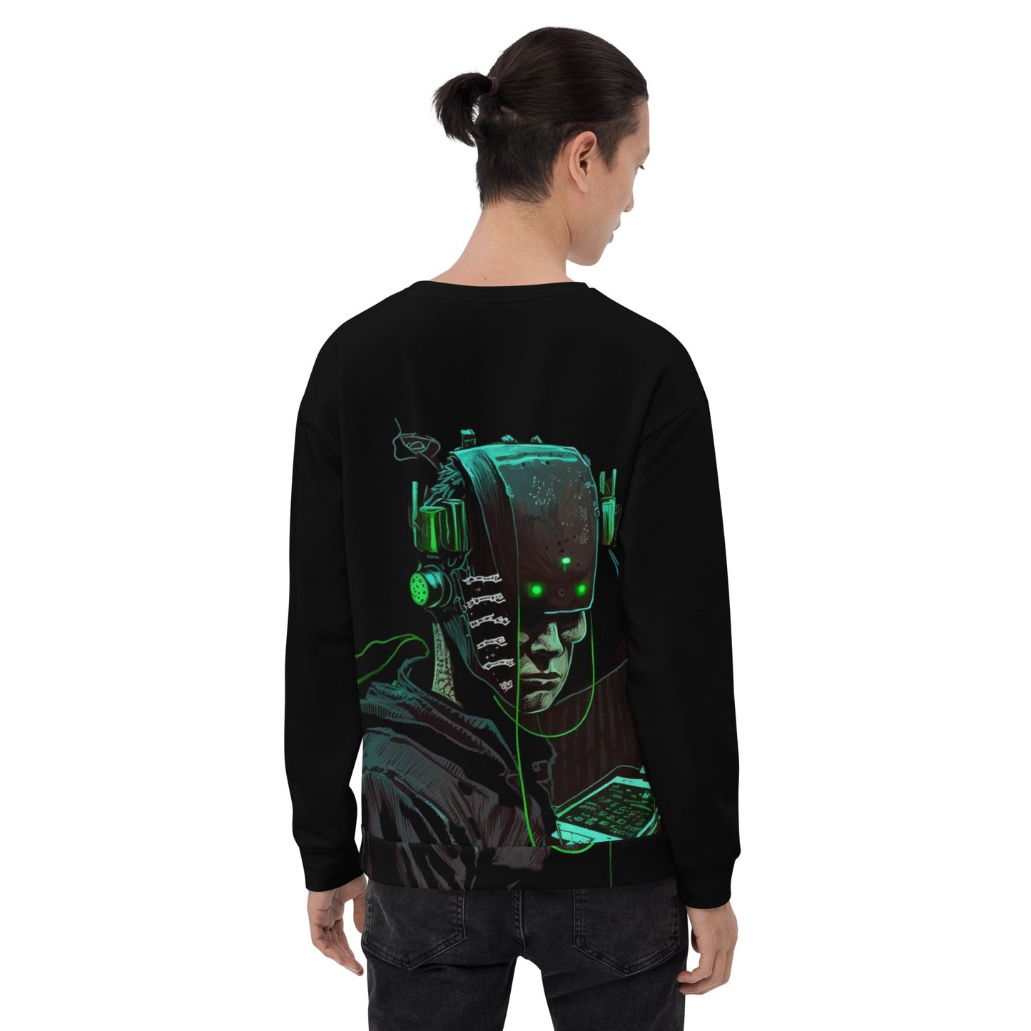 CyberWare Assassin V9 - Unisex Sweatshirt ( Back Print ) by DarkByteGear