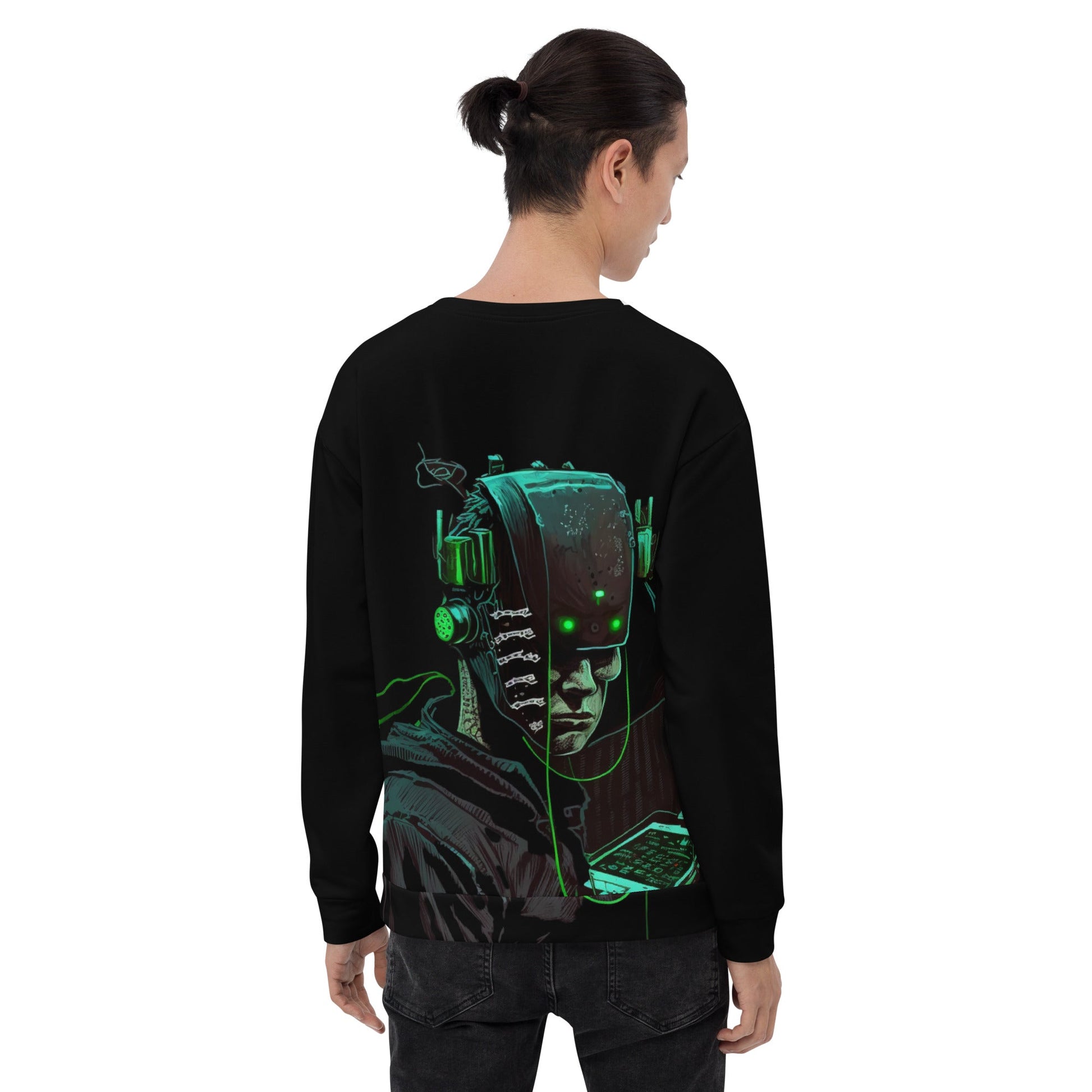 CyberWare Assassin V9 - Unisex Sweatshirt ( Back Print ) by DarkByteGear