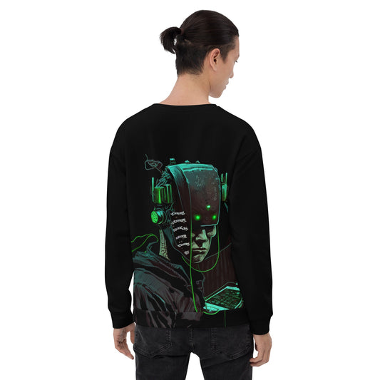 CyberWare Assassin V9 - Unisex Sweatshirt ( Back Print ) by DarkByteGear