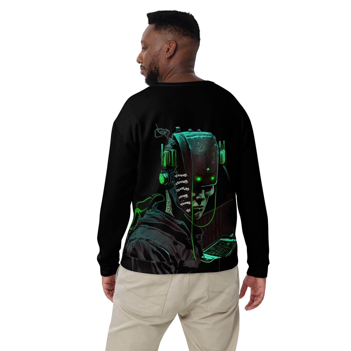 CyberWare Assassin V9 - Unisex Sweatshirt ( Back Print ) by DarkByteGear