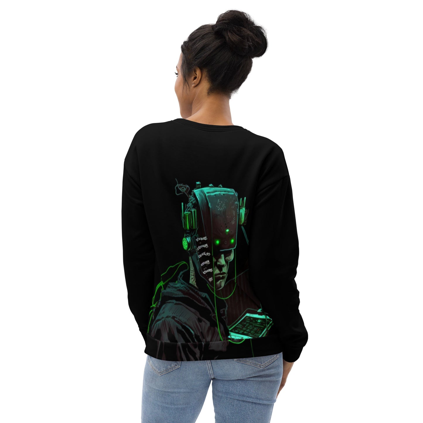 CyberWare Assassin V9 - Unisex Sweatshirt ( Back Print ) by DarkByteGear