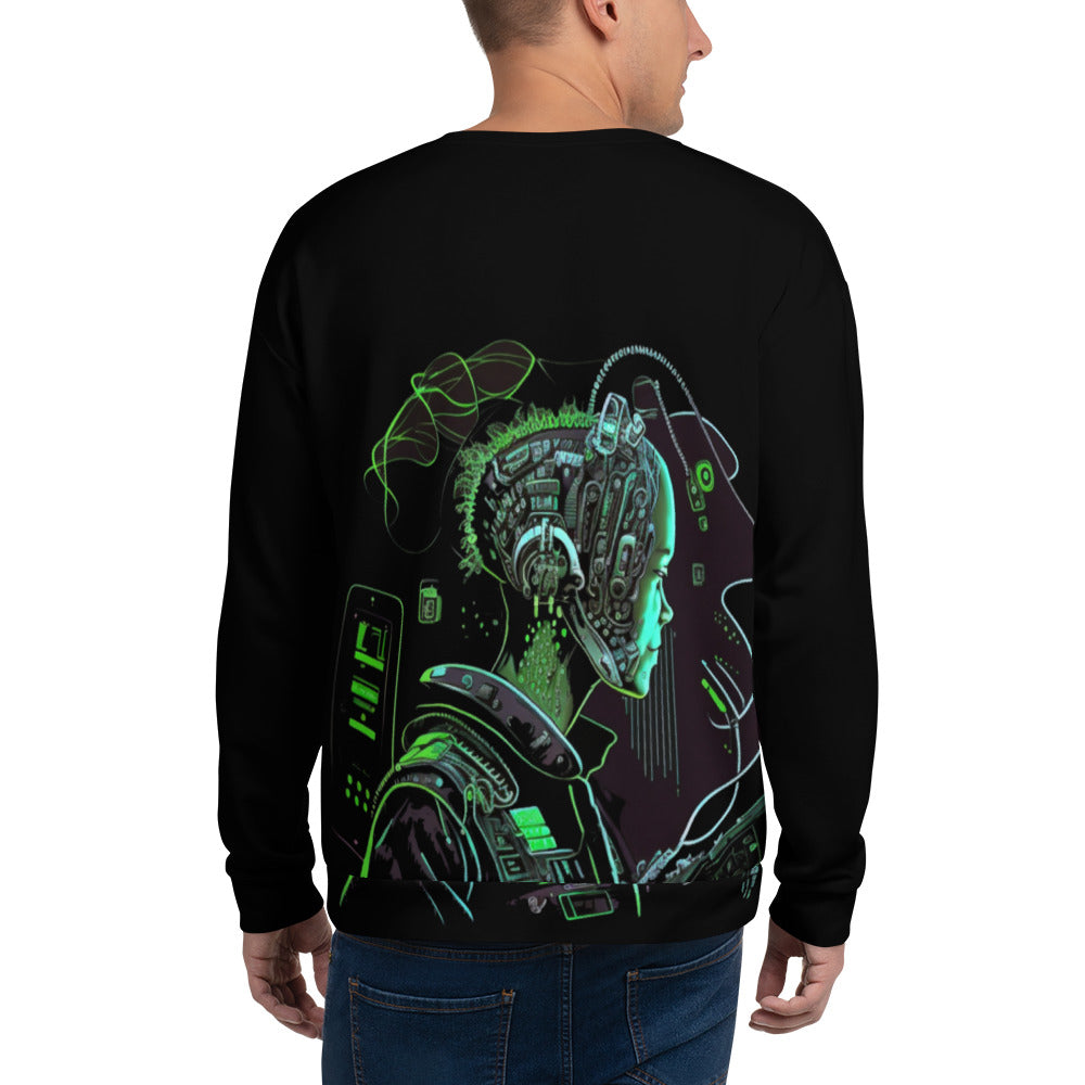 CyberWare Assassin V10 - Unisex Sweatshirt ( Back Print ) by DarkByteGear