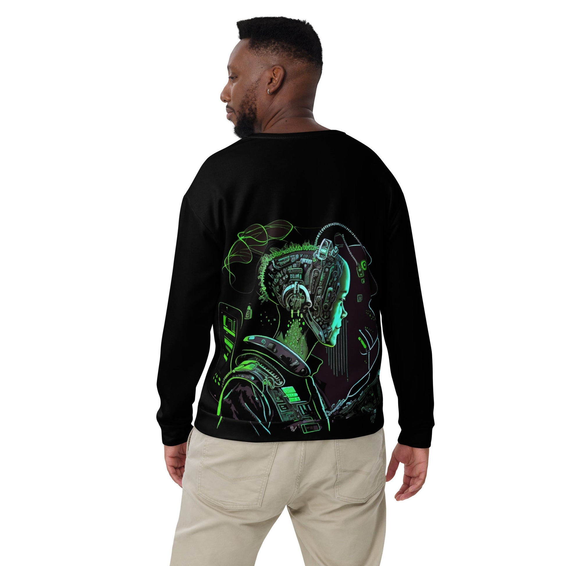 CyberWare Assassin V10 - Unisex Sweatshirt ( Back Print ) by DarkByteGear