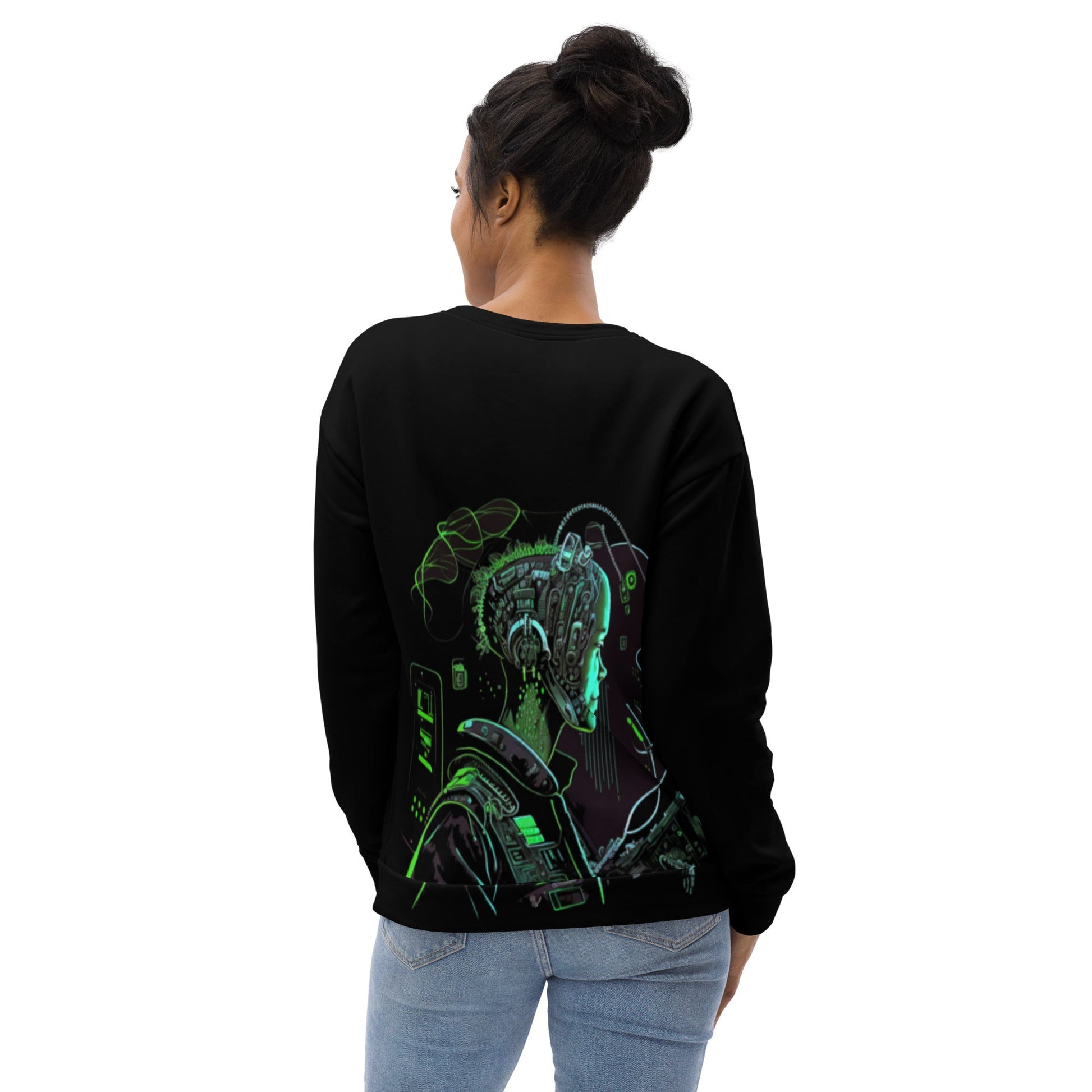 CyberWare Assassin V10 - Unisex Sweatshirt ( Back Print ) by DarkByteGear