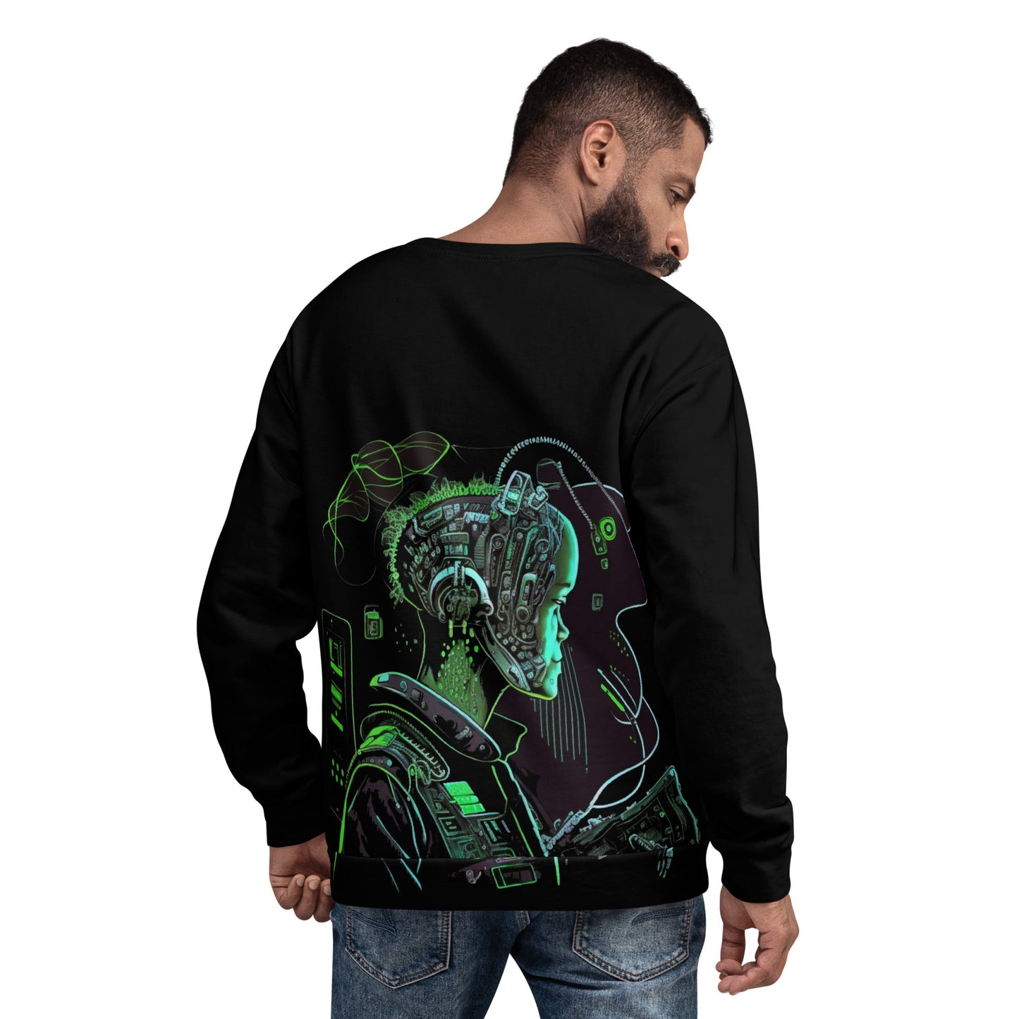 CyberWare Assassin V10 - Unisex Sweatshirt ( Back Print ) by DarkByteGear