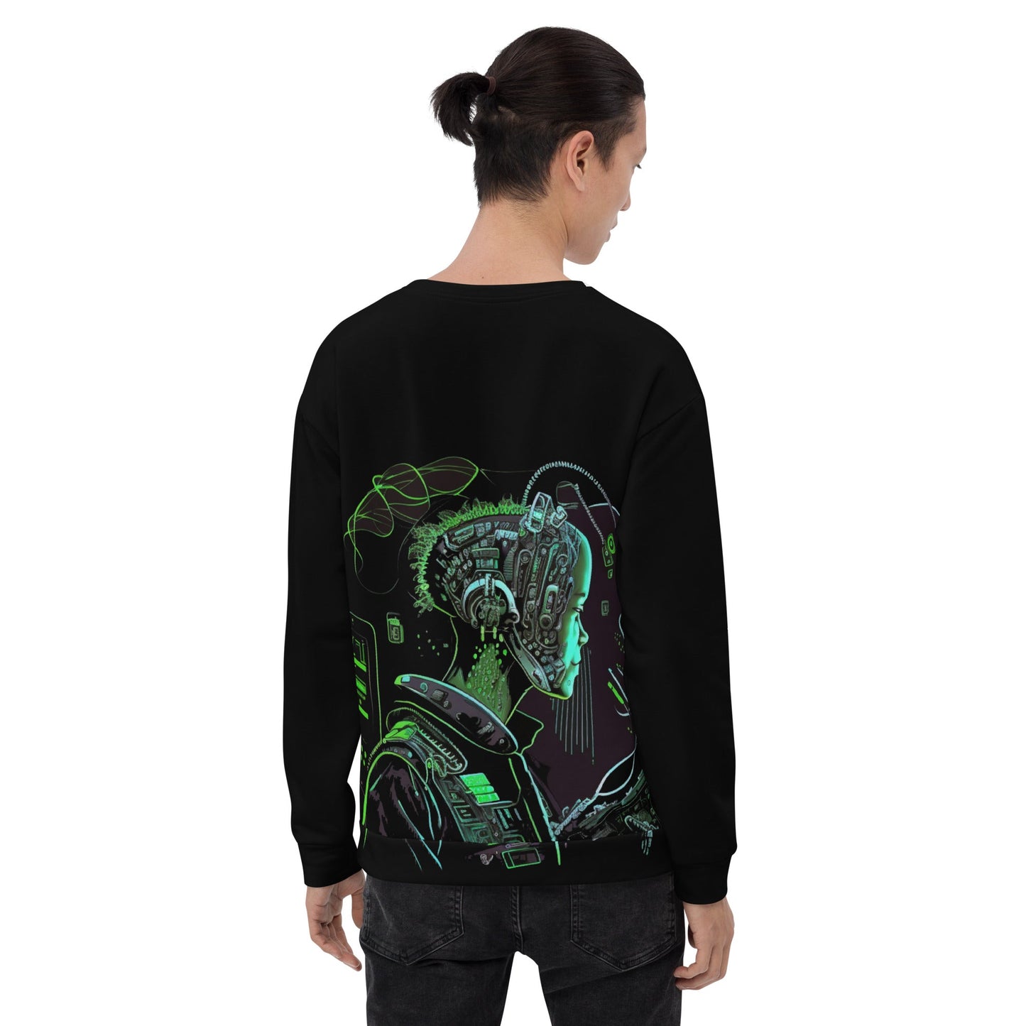 CyberWare Assassin V10 - Unisex Sweatshirt ( Back Print ) by DarkByteGear