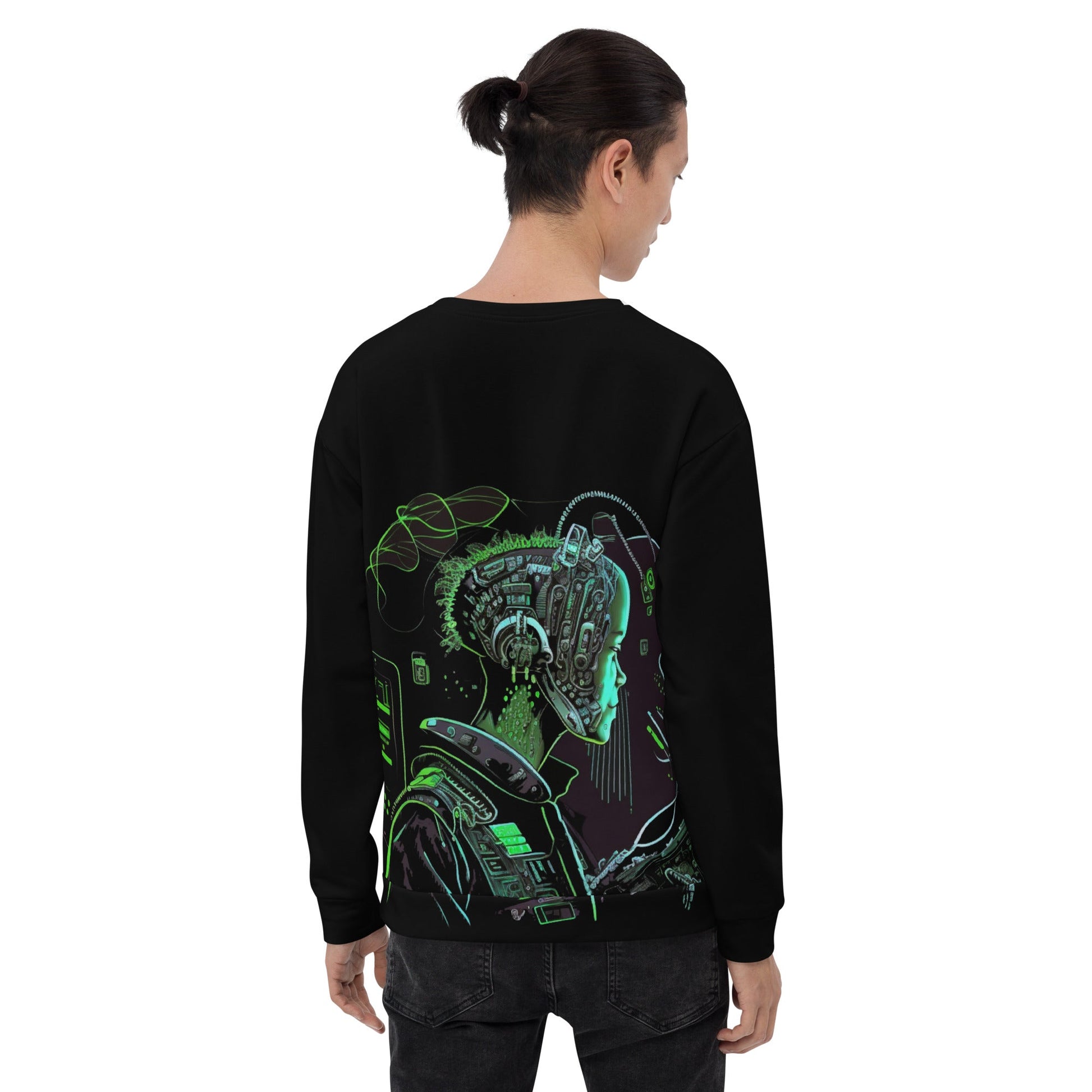CyberWare Assassin V10 - Unisex Sweatshirt ( Back Print ) by DarkByteGear