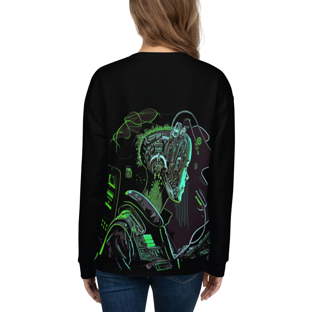 CyberWare Assassin V10 - Unisex Sweatshirt ( Back Print ) by DarkByteGear