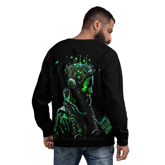 CyberWare Assassin V12 - Unisex Sweatshirt ( Back Print ) by DarkByteGear