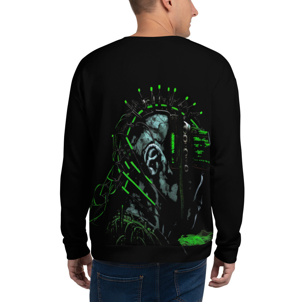 CyberWare Assassin V13 - Unisex Sweatshirt ( Back Print ) by DarkByteGear