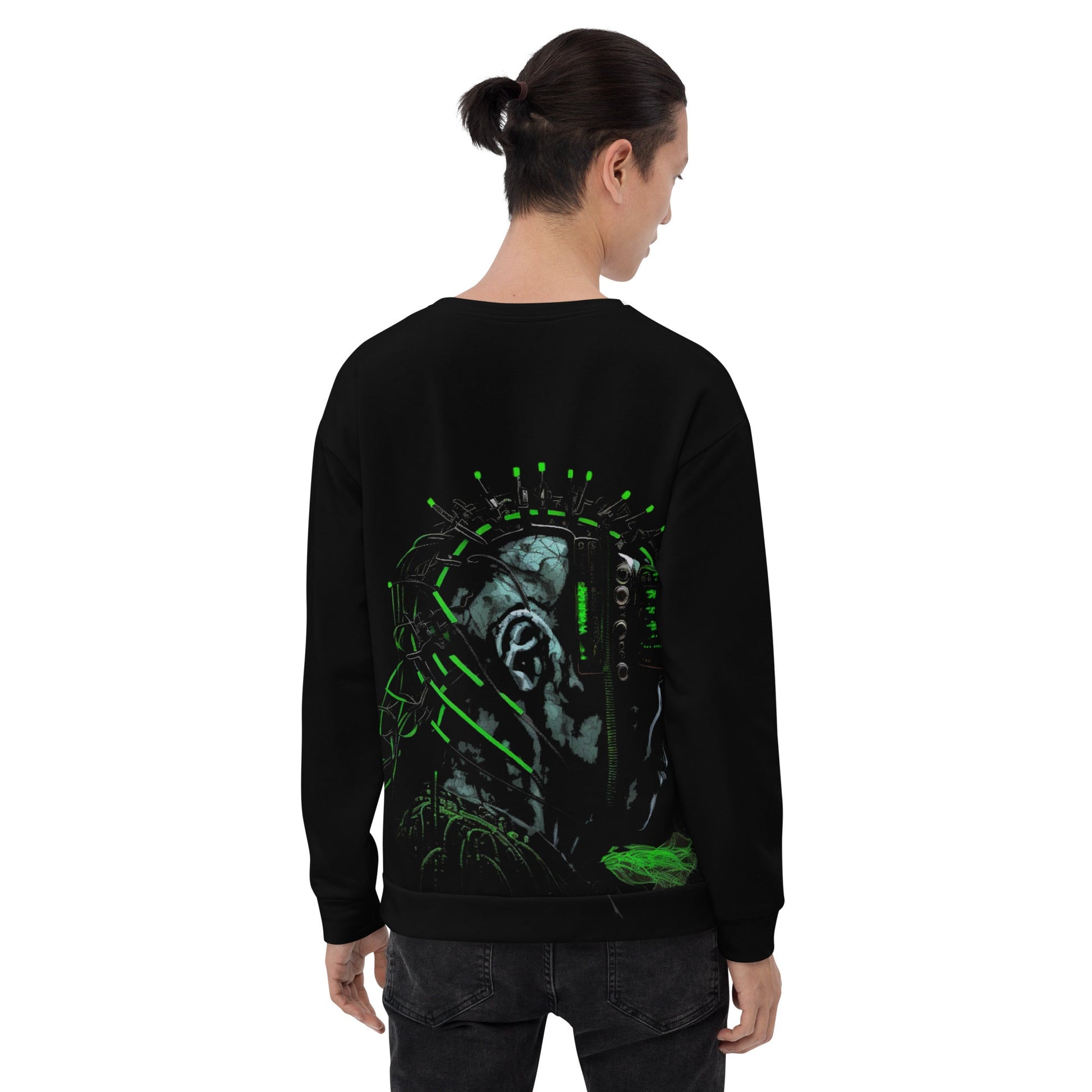CyberWare Assassin V13 - Unisex Sweatshirt ( Back Print ) by DarkByteGear