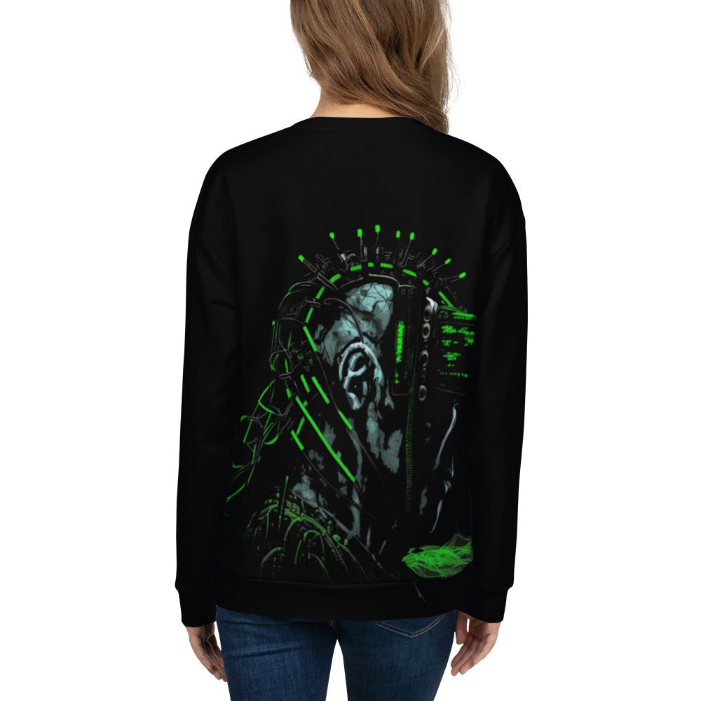 CyberWare Assassin V13 - Unisex Sweatshirt ( Back Print ) by DarkByteGear