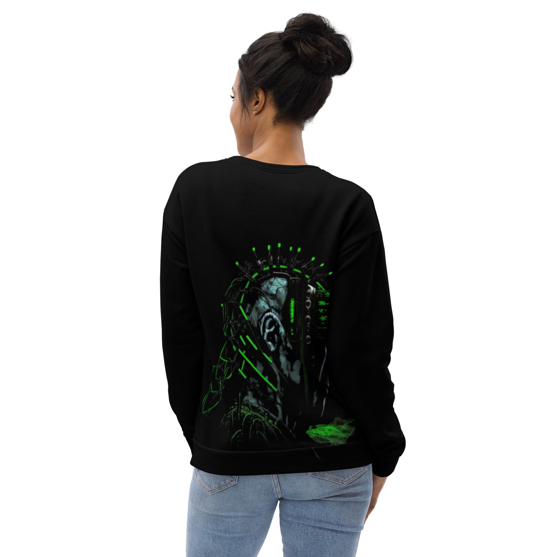 CyberWare Assassin V13 - Unisex Sweatshirt ( Back Print ) by DarkByteGear