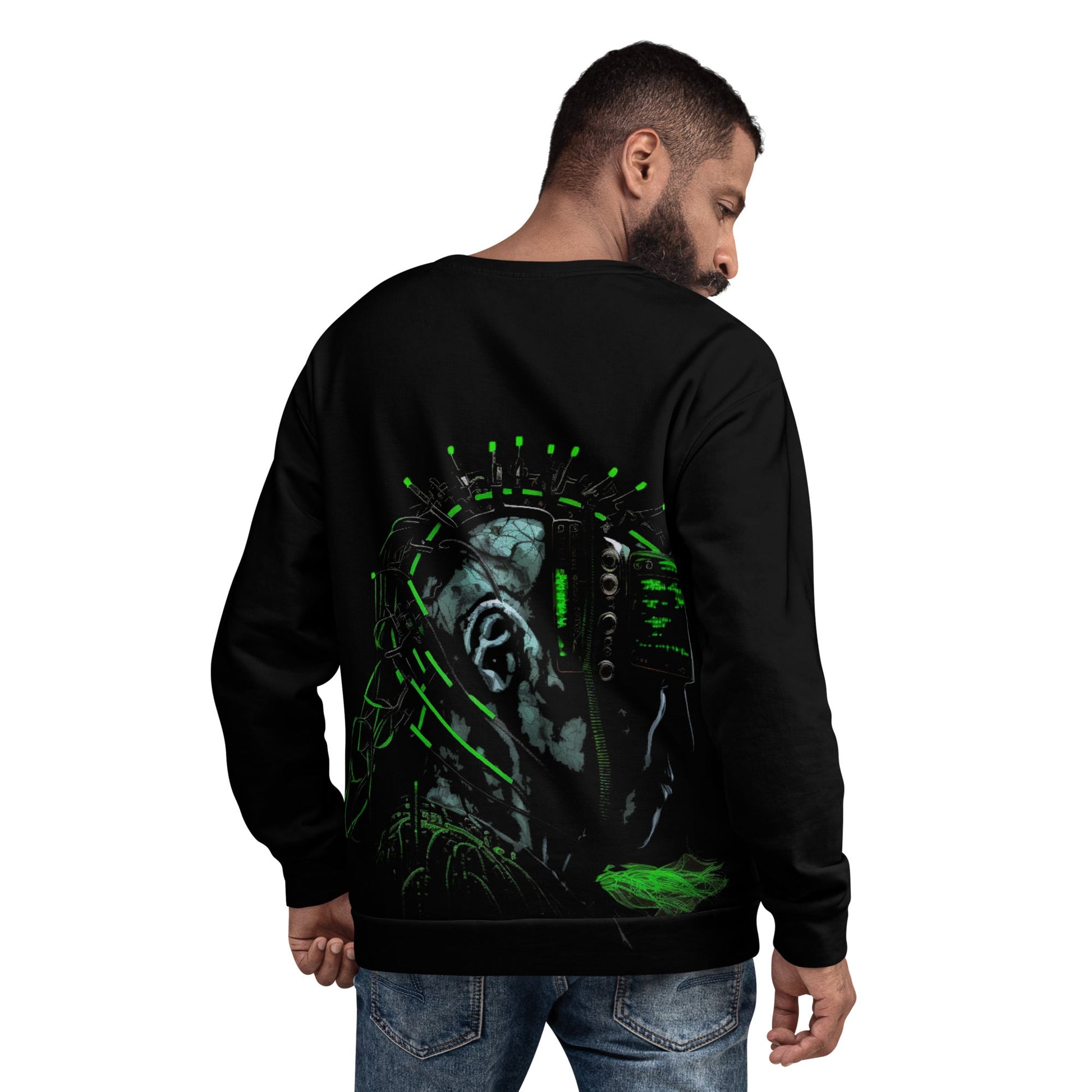 CyberWare Assassin V13 - Unisex Sweatshirt ( Back Print ) by DarkByteGear