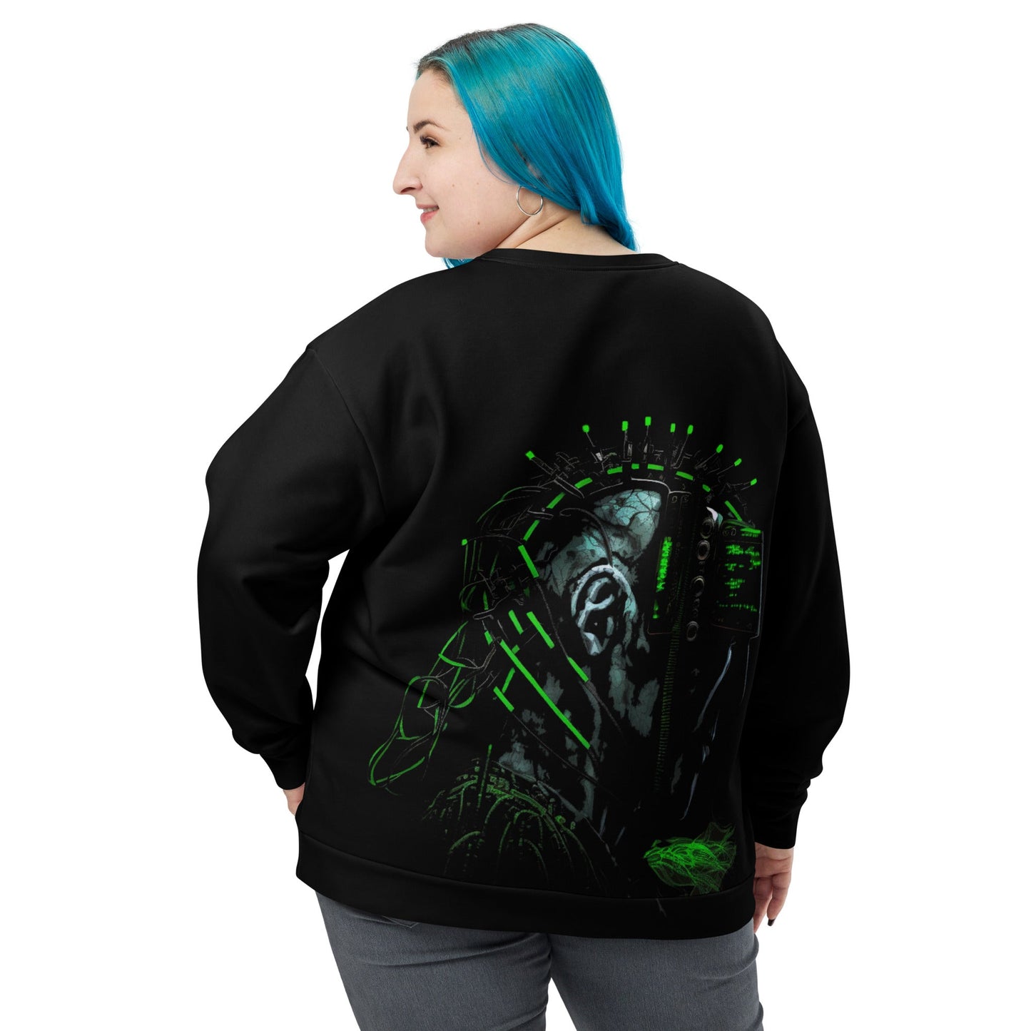 CyberWare Assassin V13 - Unisex Sweatshirt ( Back Print ) by DarkByteGear