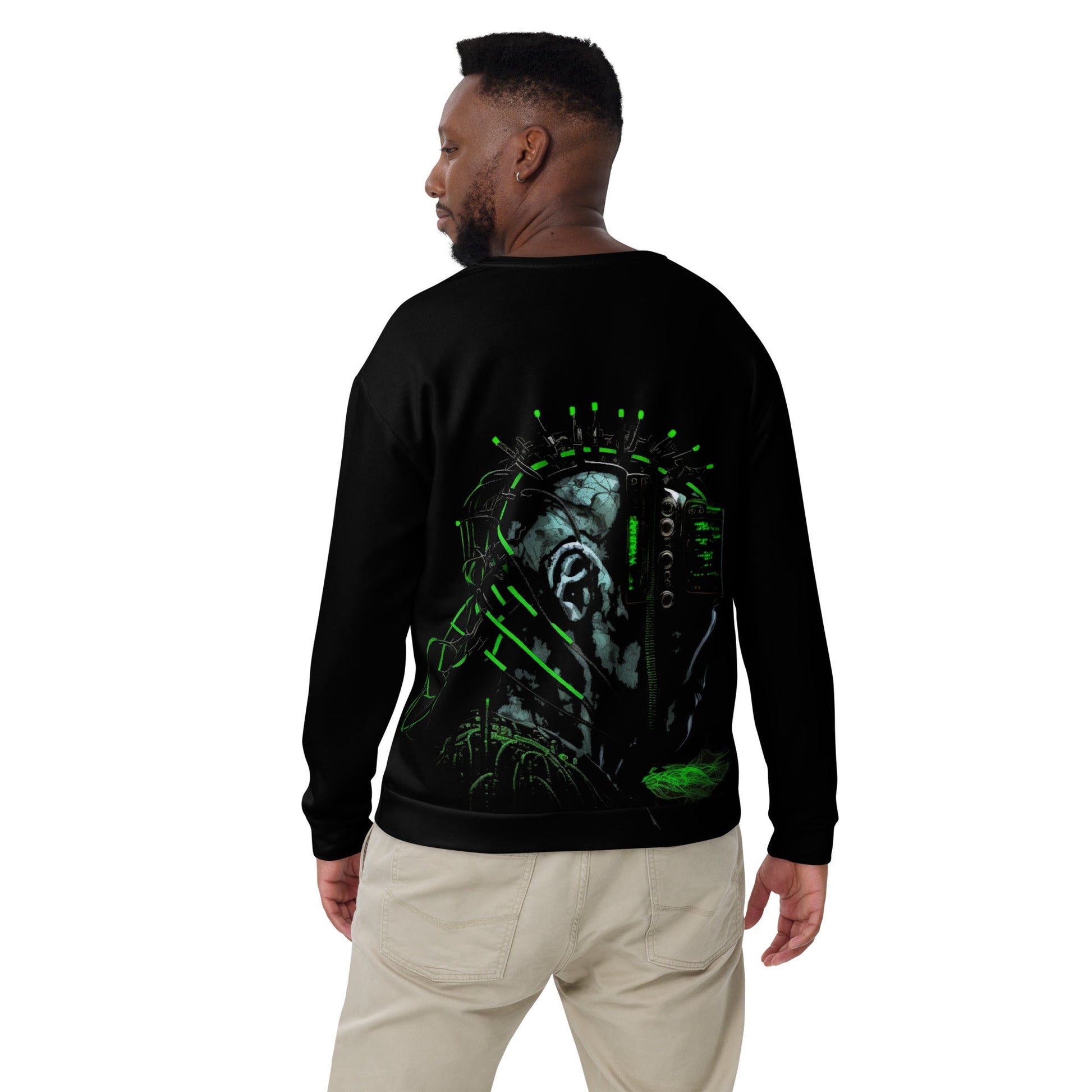 CyberWare Assassin V13 - Unisex Sweatshirt ( Back Print ) by DarkByteGear