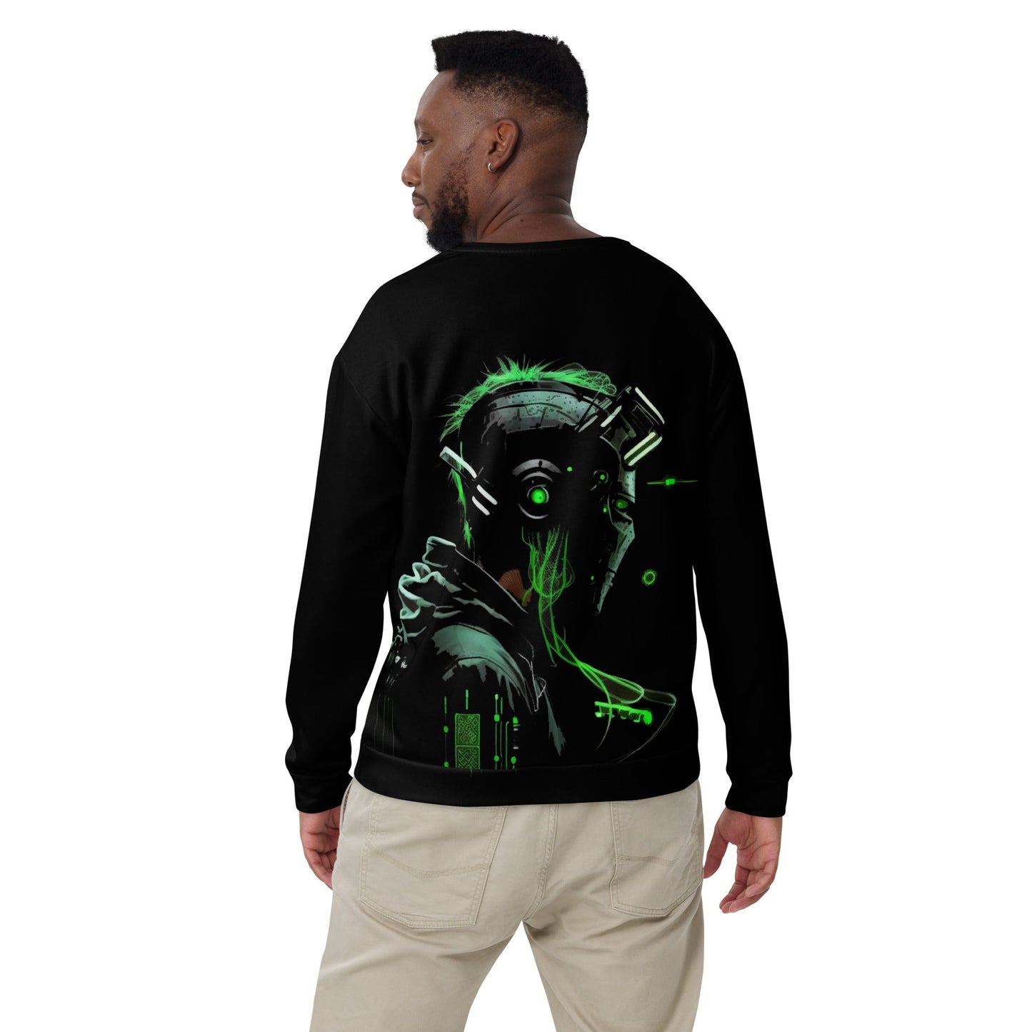 CyberWare Assassin V14 - Unisex Sweatshirt ( Back Print ) by DarkByteGear