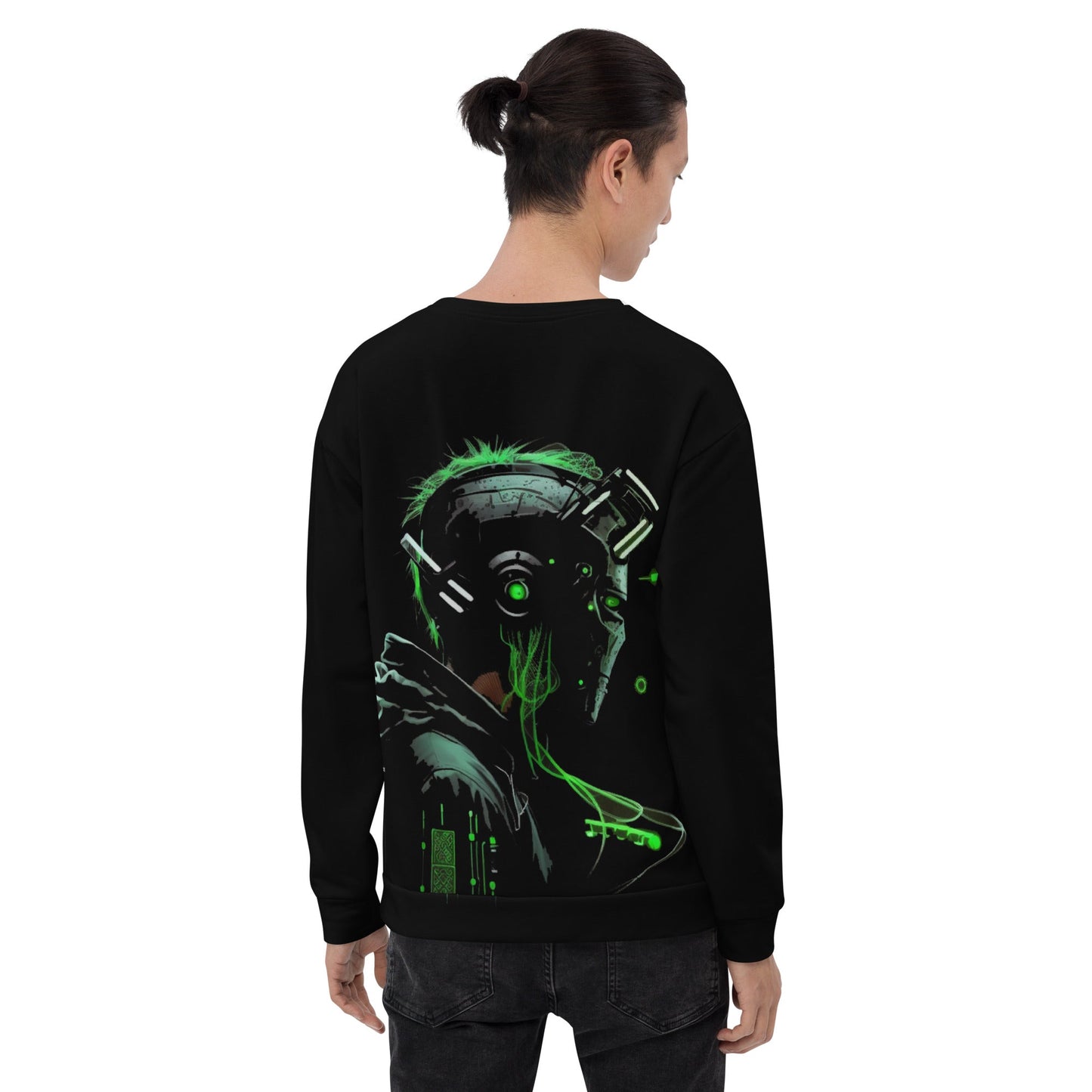 CyberWare Assassin V14 - Unisex Sweatshirt ( Back Print ) by DarkByteGear