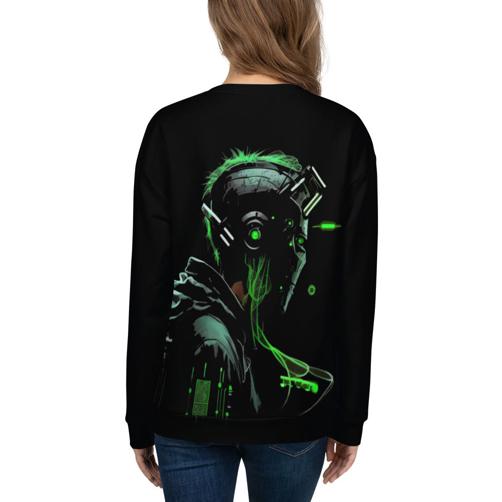 CyberWare Assassin V14 - Unisex Sweatshirt ( Back Print ) by DarkByteGear