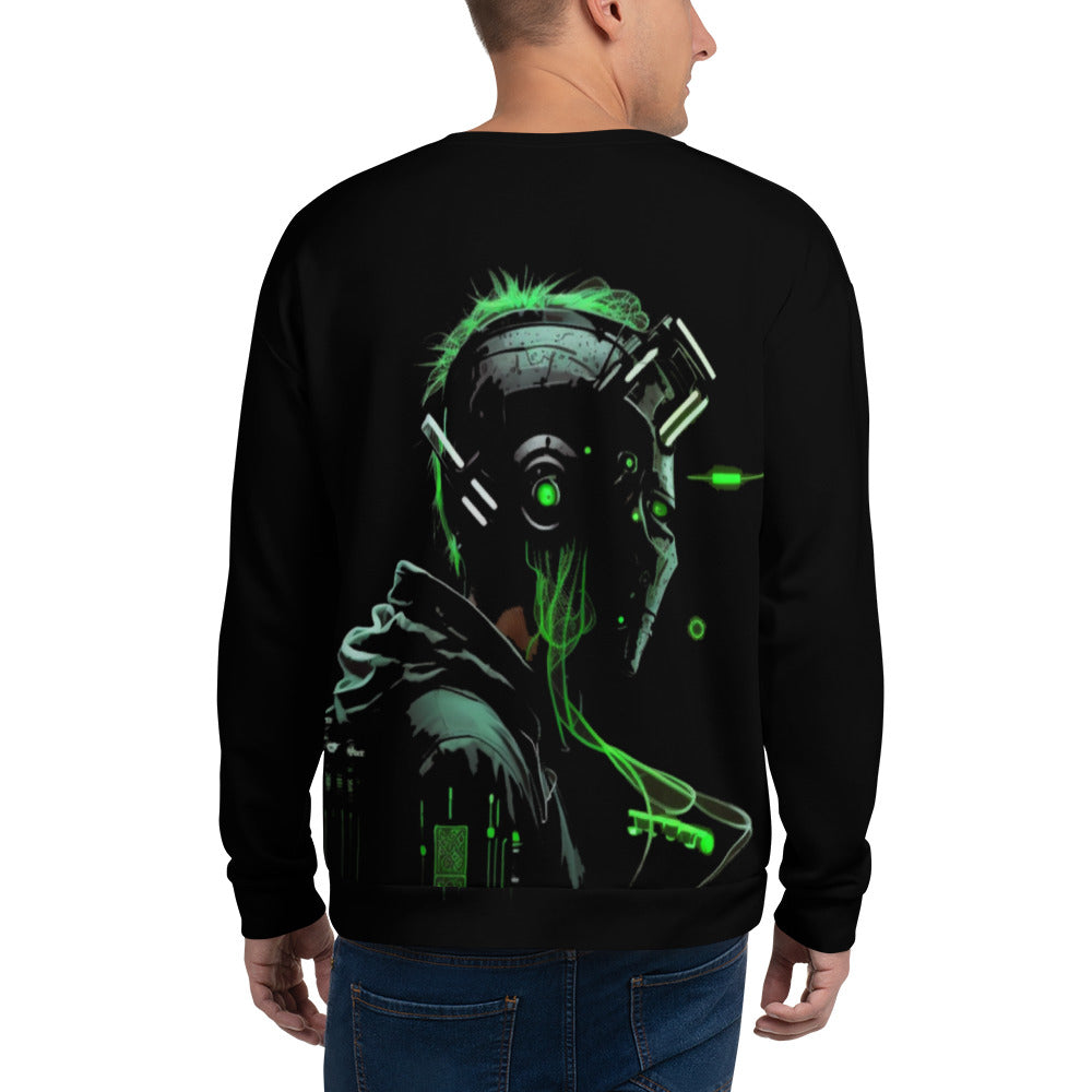 CyberWare Assassin V14 - Unisex Sweatshirt ( Back Print ) by DarkByteGear