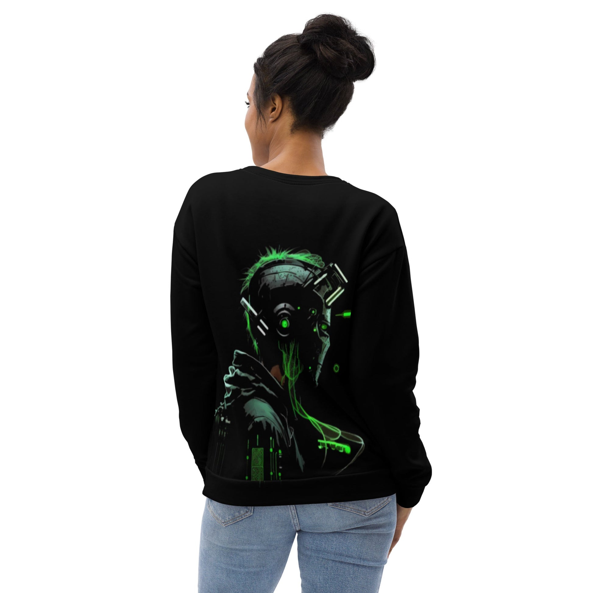 CyberWare Assassin V14 - Unisex Sweatshirt ( Back Print ) by DarkByteGear