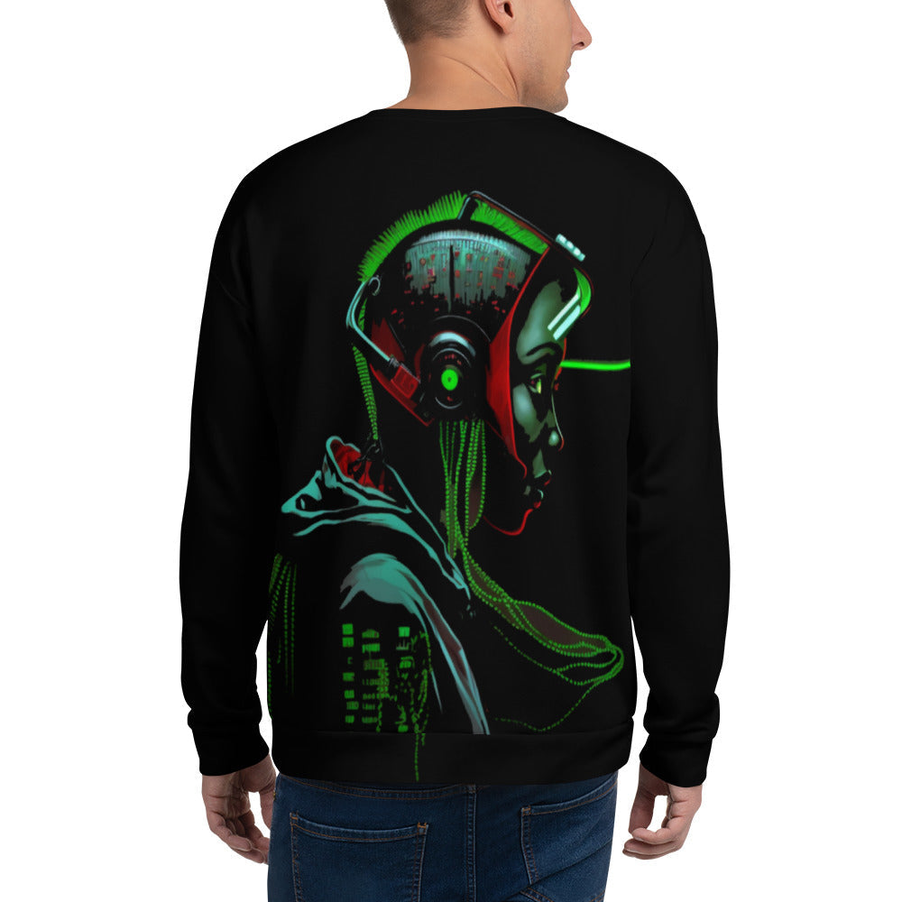 CyberWare Assassin V15 - Unisex Sweatshirt ( Back Print ) by DarkByteGear