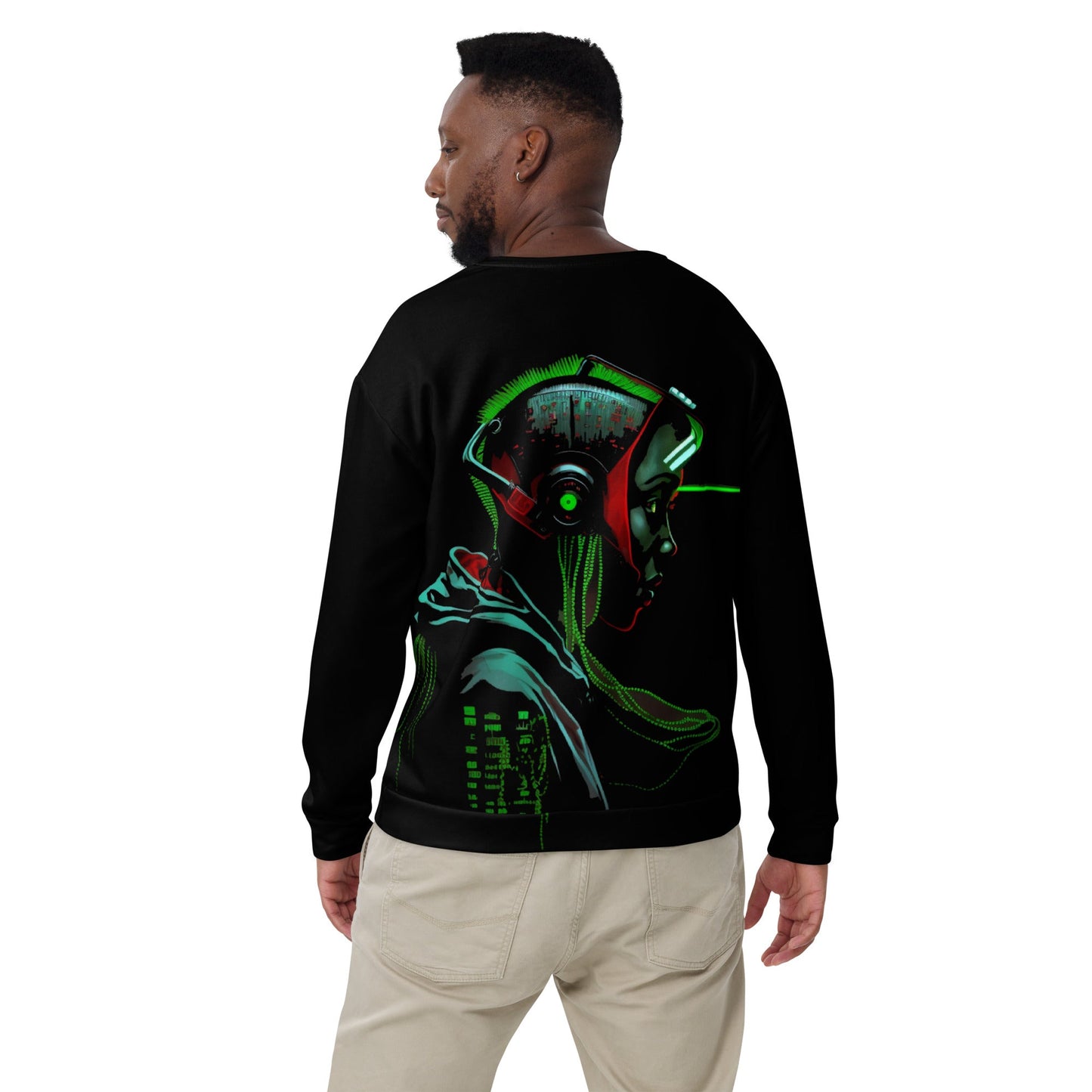 CyberWare Assassin V15 - Unisex Sweatshirt ( Back Print ) by DarkByteGear