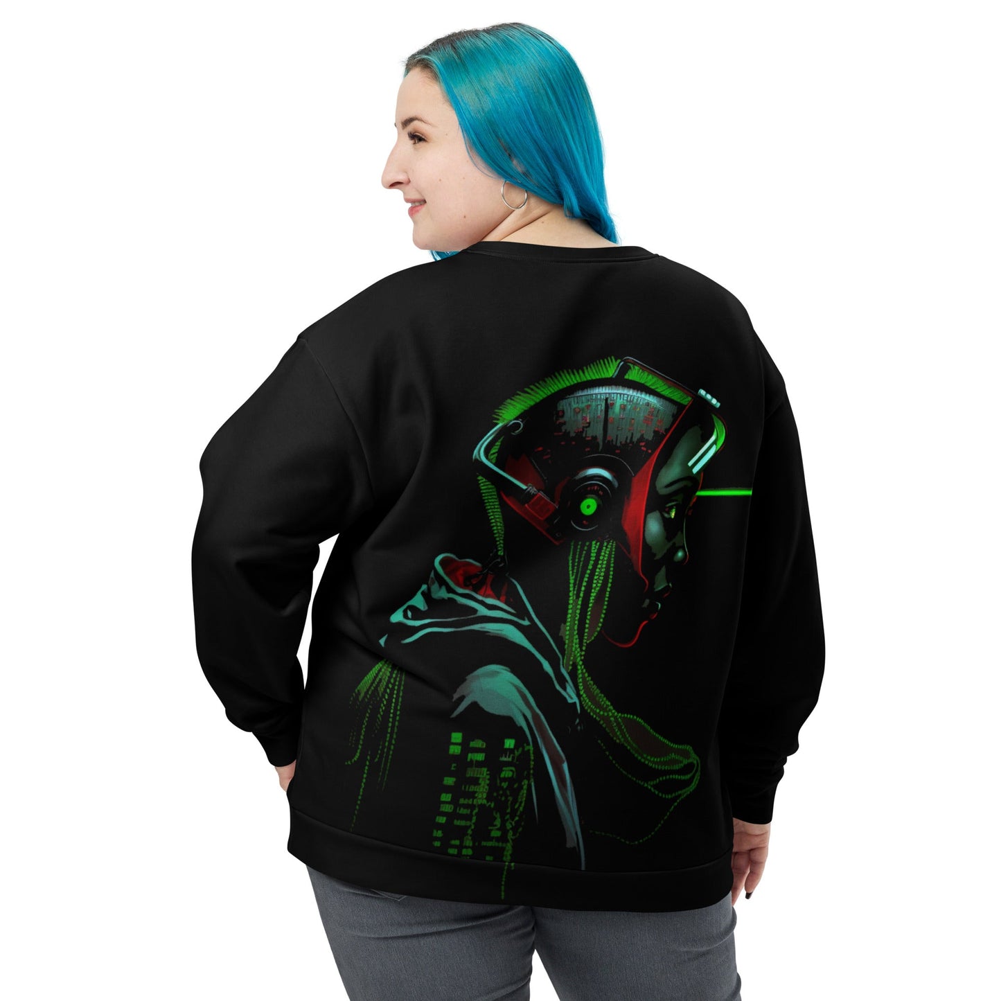 CyberWare Assassin V15 - Unisex Sweatshirt ( Back Print ) by DarkByteGear