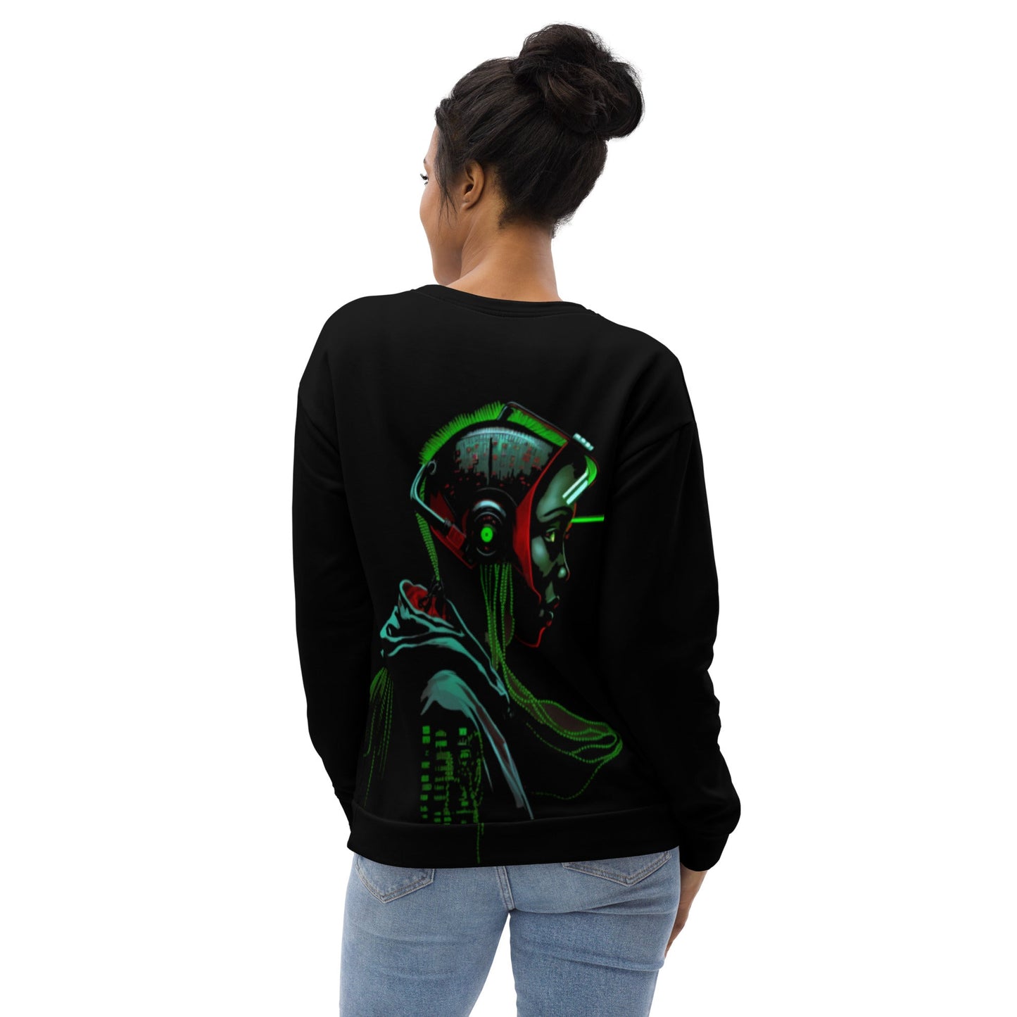 CyberWare Assassin V15 - Unisex Sweatshirt ( Back Print ) by DarkByteGear