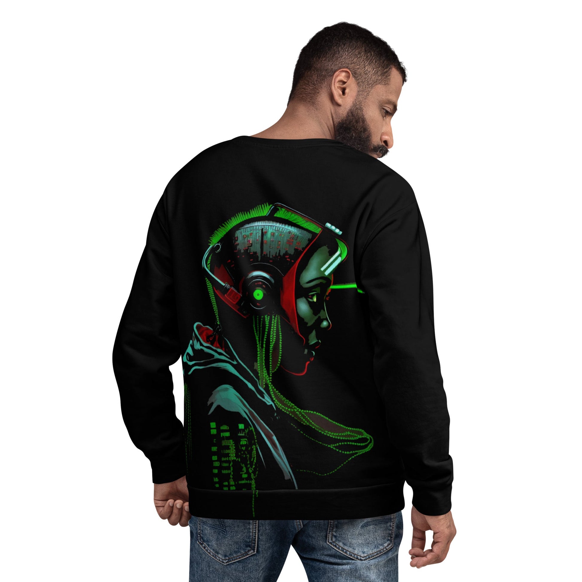 CyberWare Assassin V15 - Unisex Sweatshirt ( Back Print ) by DarkByteGear