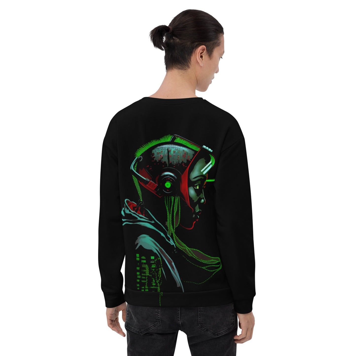 CyberWare Assassin V15 - Unisex Sweatshirt ( Back Print ) by DarkByteGear