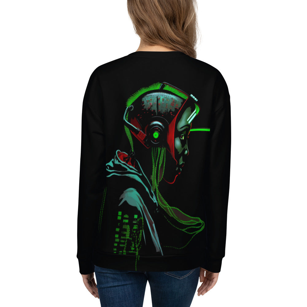 CyberWare Assassin V15 - Unisex Sweatshirt ( Back Print ) by DarkByteGear