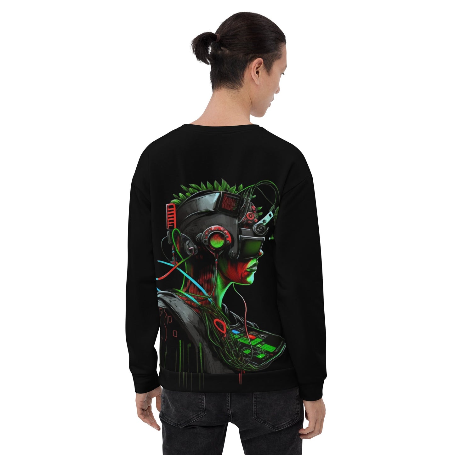 CyberWare Assassin V17 - Unisex Sweatshirt ( Back Print ) by DarkByteGear