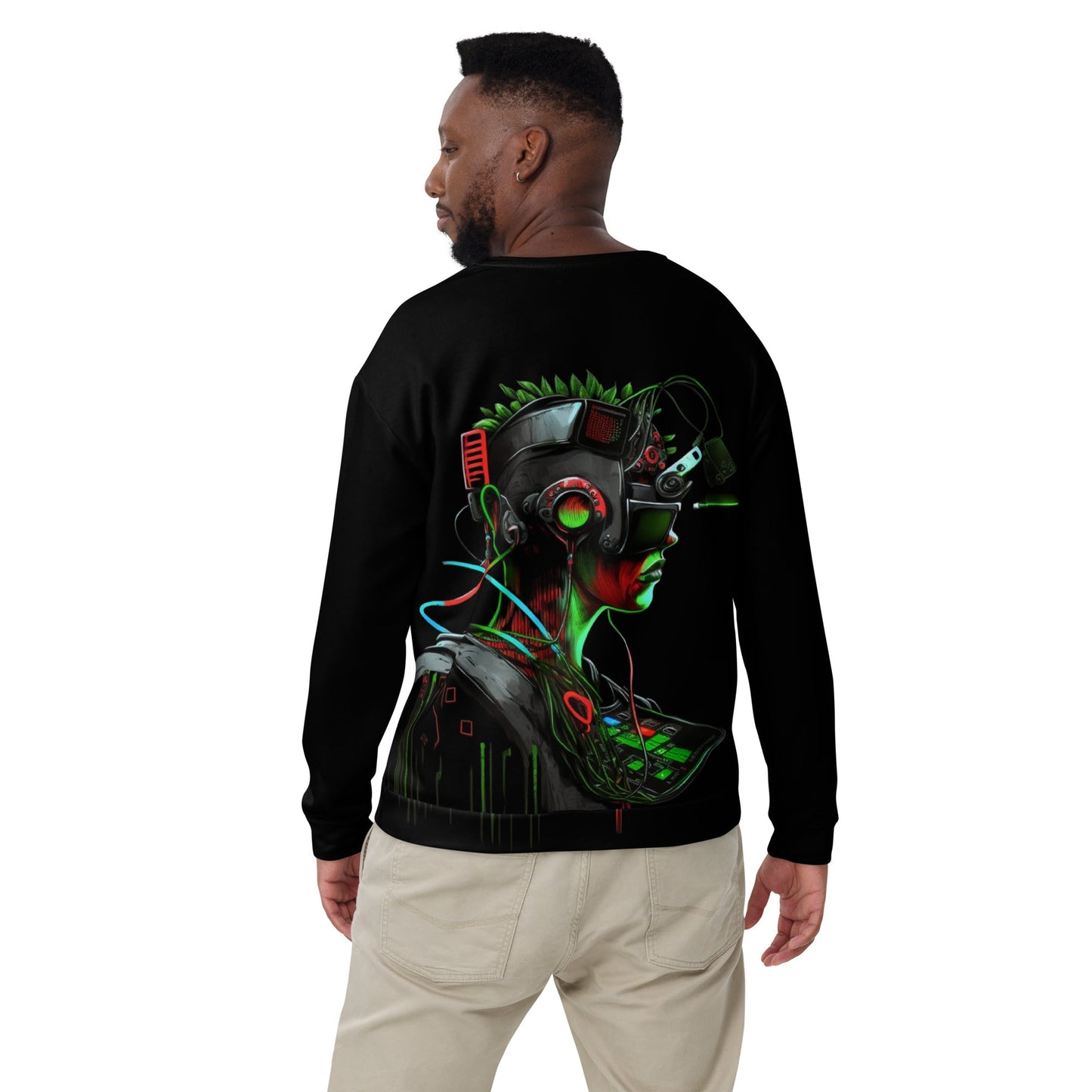 CyberWare Assassin V17 - Unisex Sweatshirt ( Back Print ) by DarkByteGear