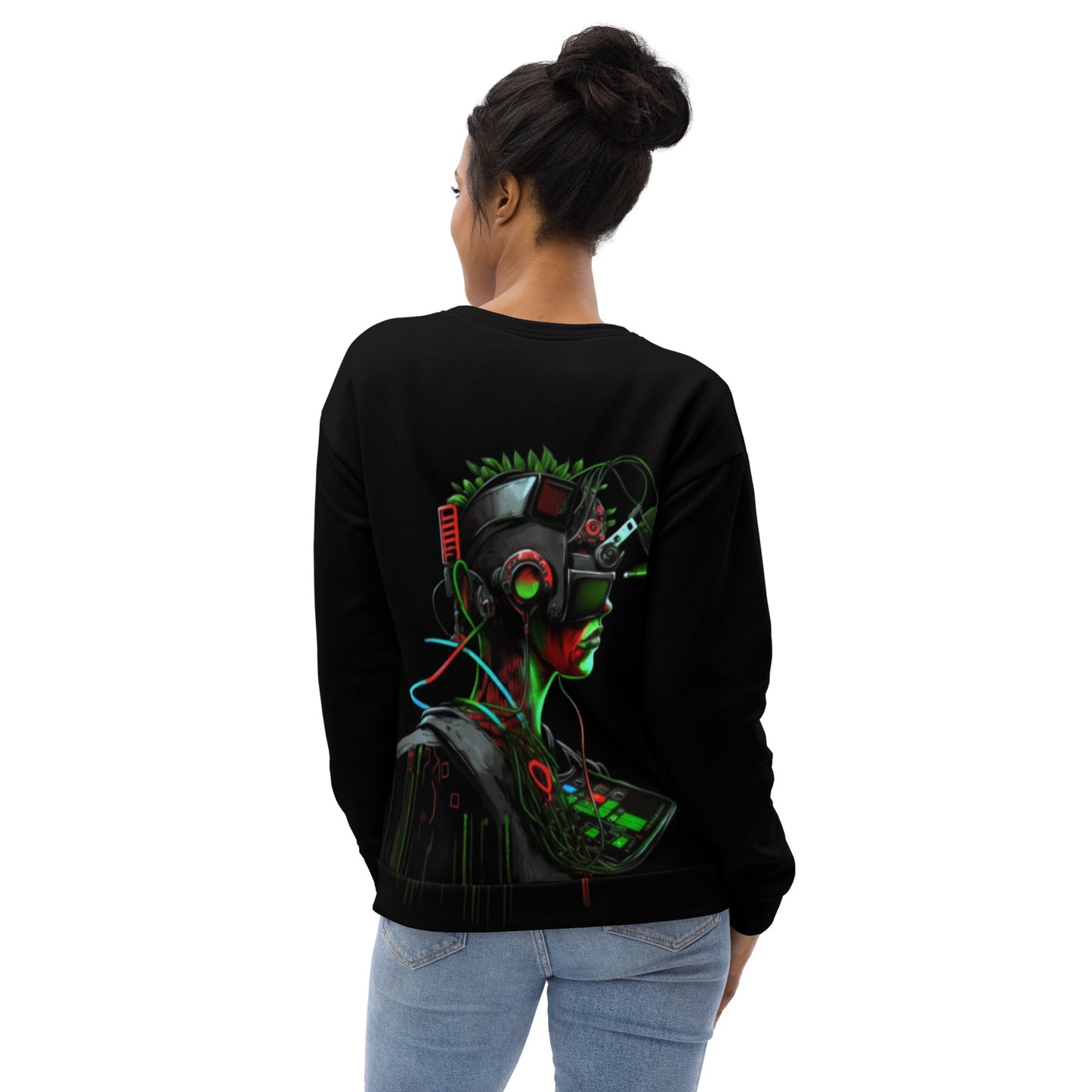 CyberWare Assassin V17 - Unisex Sweatshirt ( Back Print ) by DarkByteGear