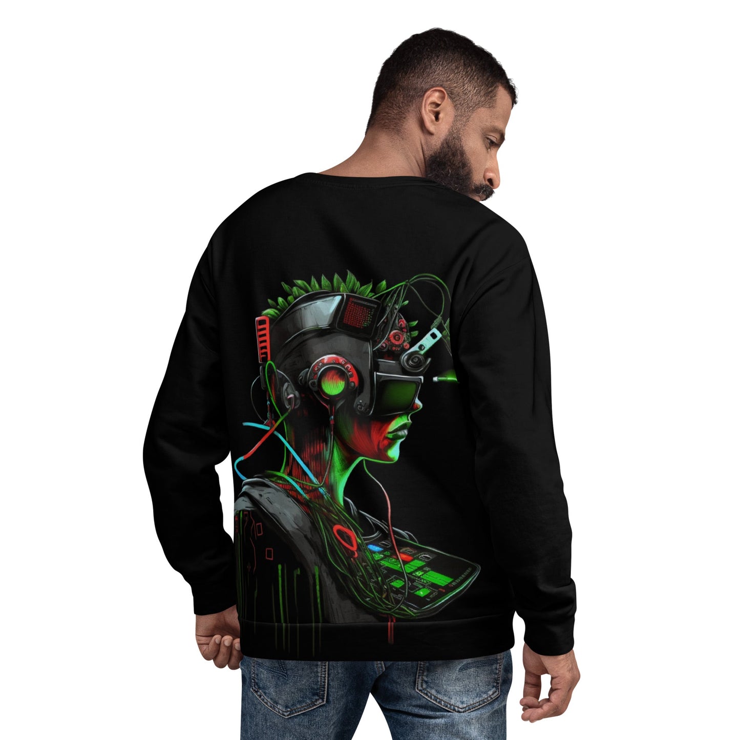 CyberWare Assassin V17 - Unisex Sweatshirt ( Back Print ) by DarkByteGear