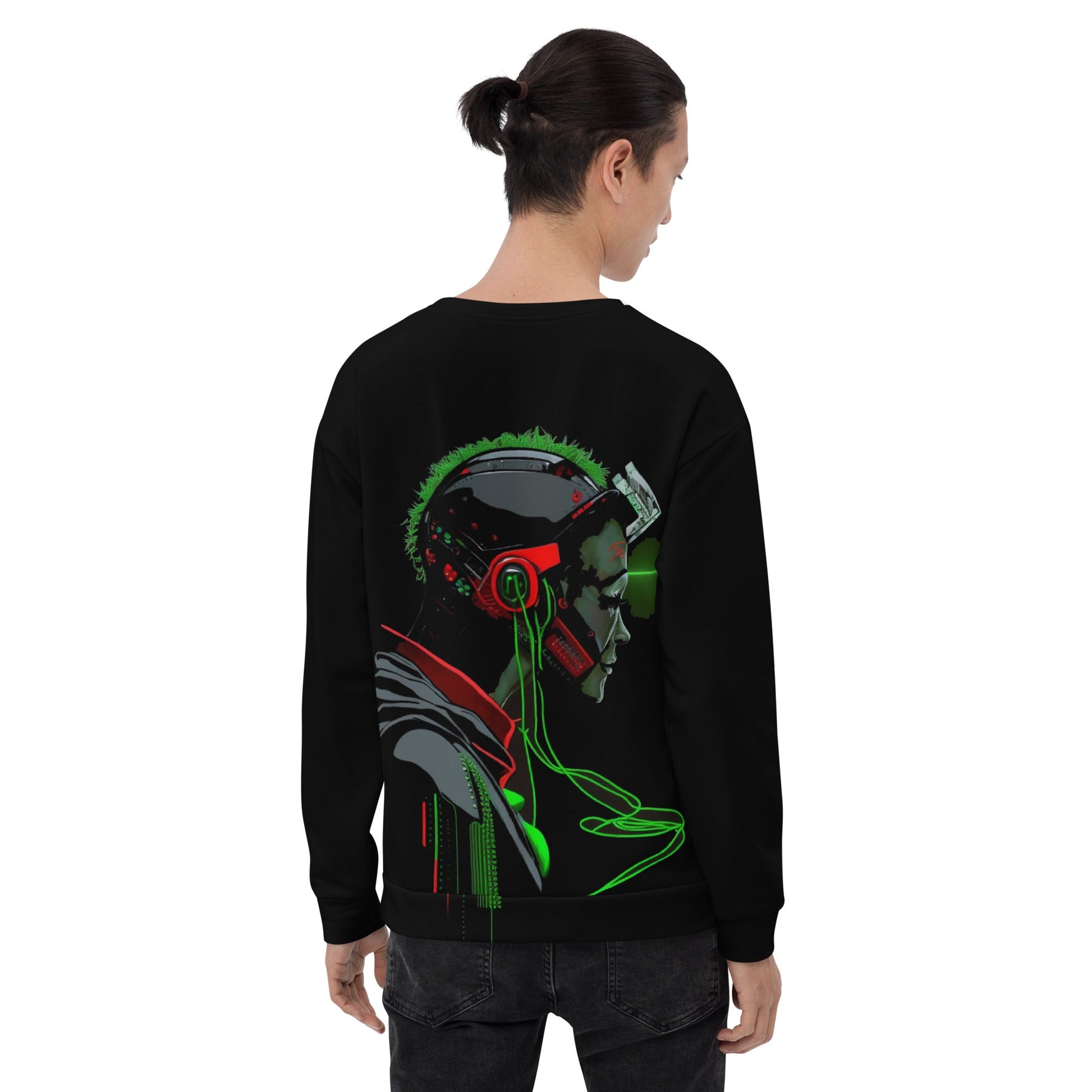 CyberWare Assassin V18 - Unisex Sweatshirt ( Back Print ) by DarkByteGear