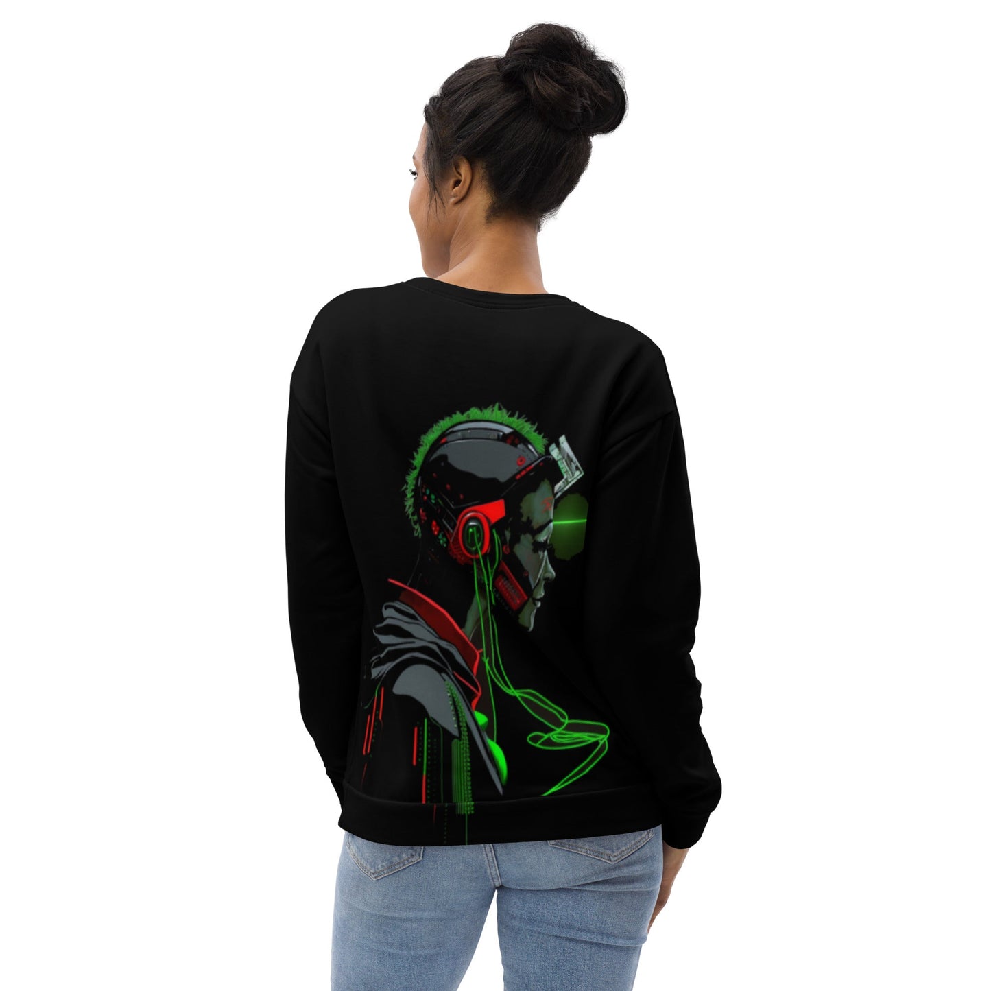 CyberWare Assassin V18 - Unisex Sweatshirt ( Back Print ) by DarkByteGear