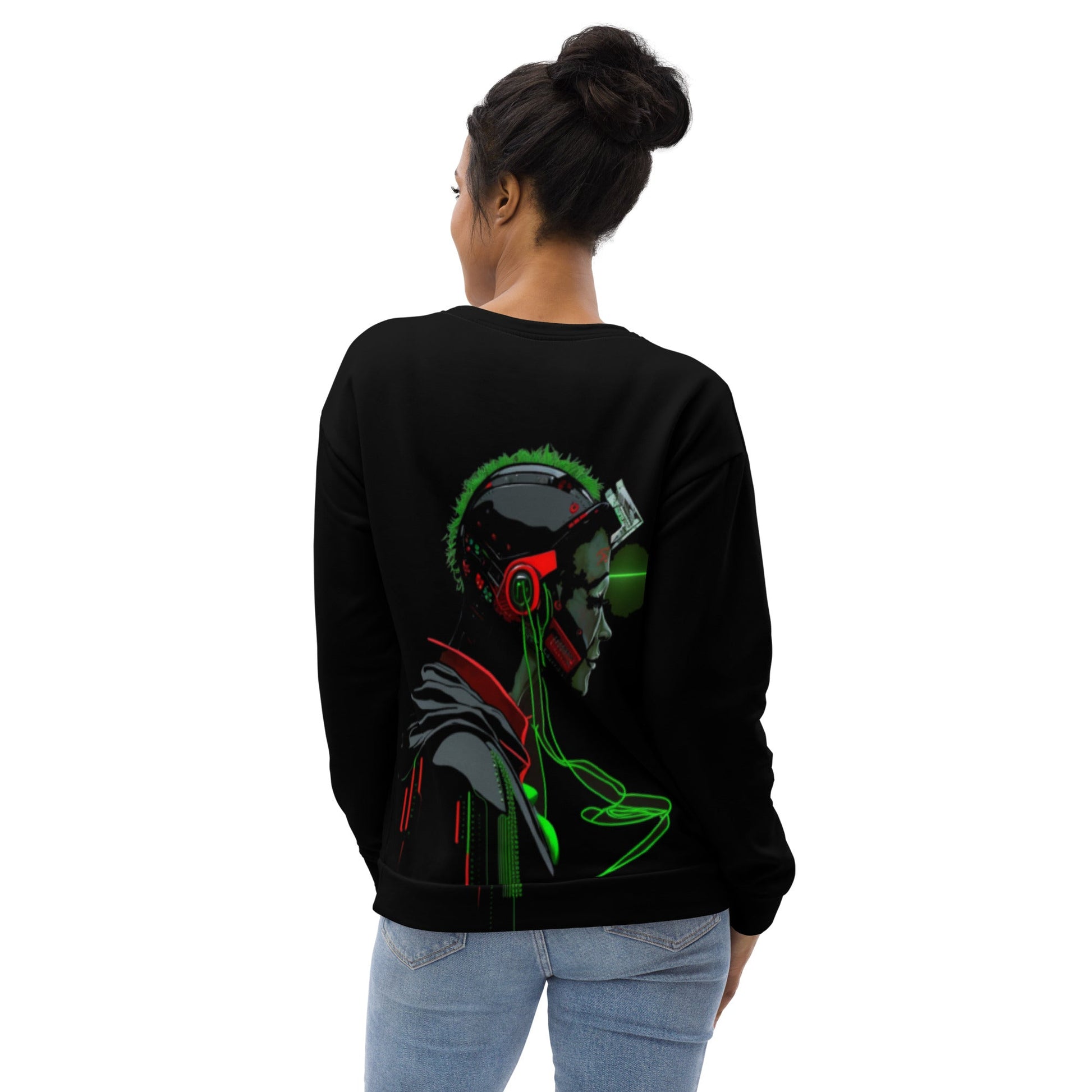 CyberWare Assassin V18 - Unisex Sweatshirt ( Back Print ) by DarkByteGear