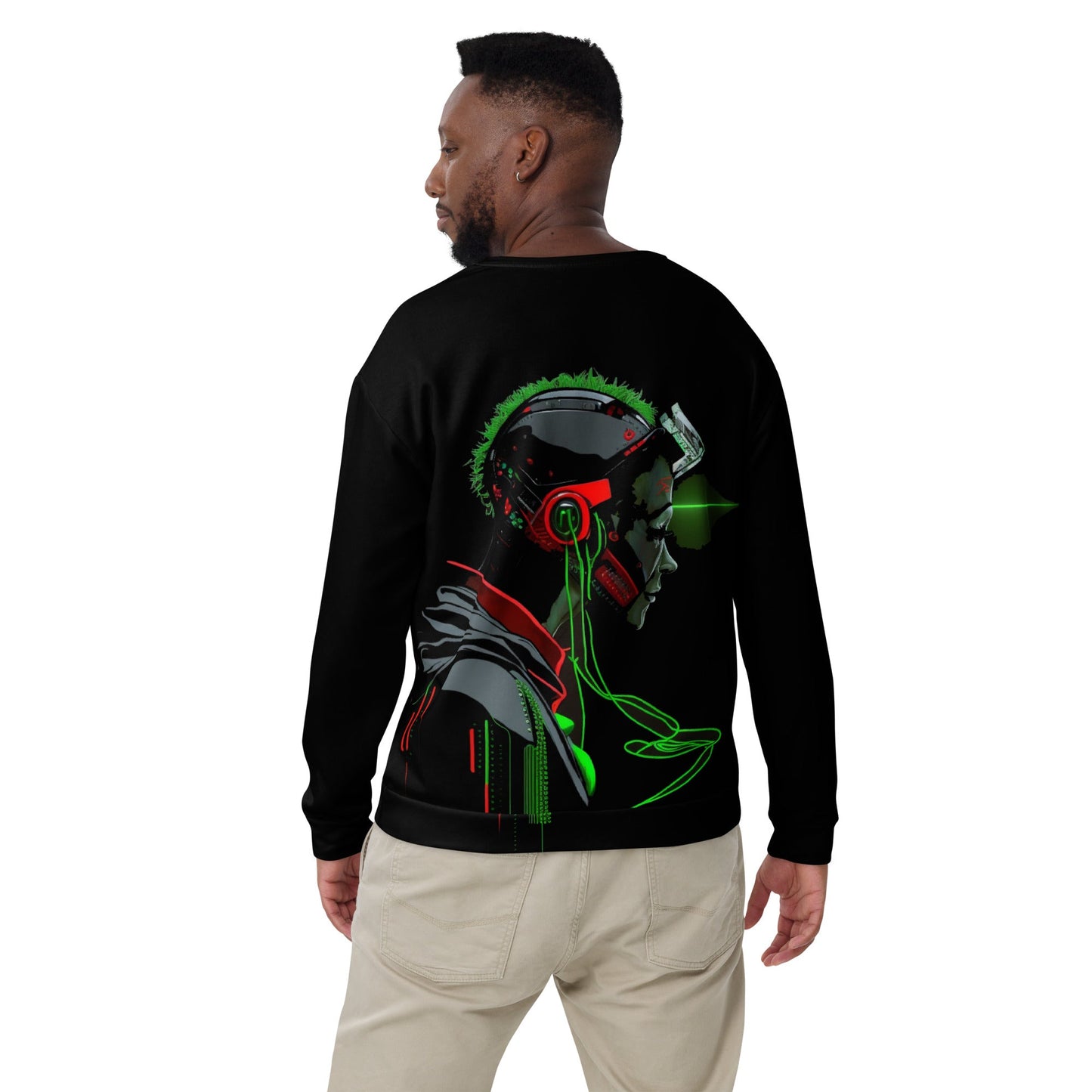 CyberWare Assassin V18 - Unisex Sweatshirt ( Back Print ) by DarkByteGear