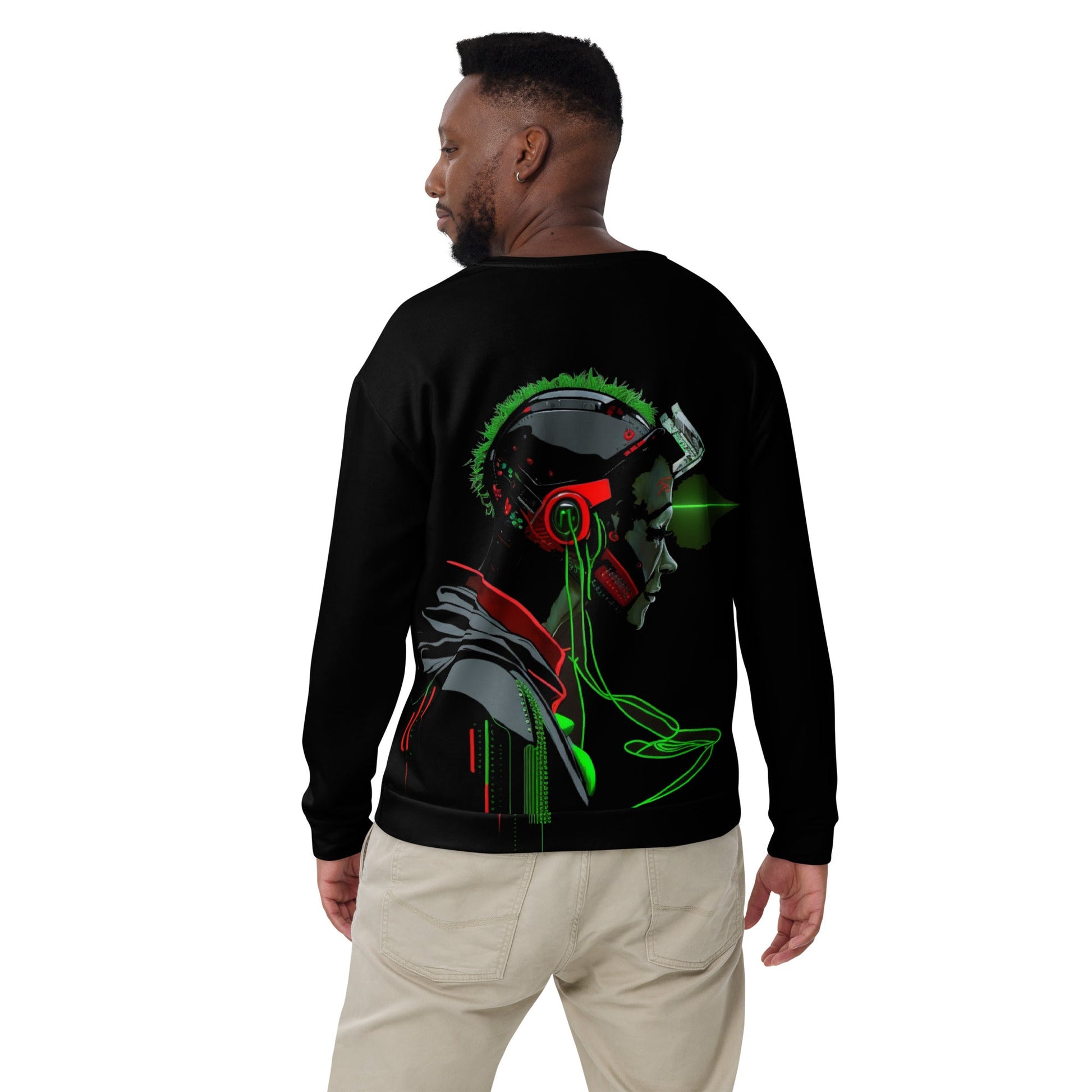 CyberWare Assassin V18 - Unisex Sweatshirt ( Back Print ) by DarkByteGear